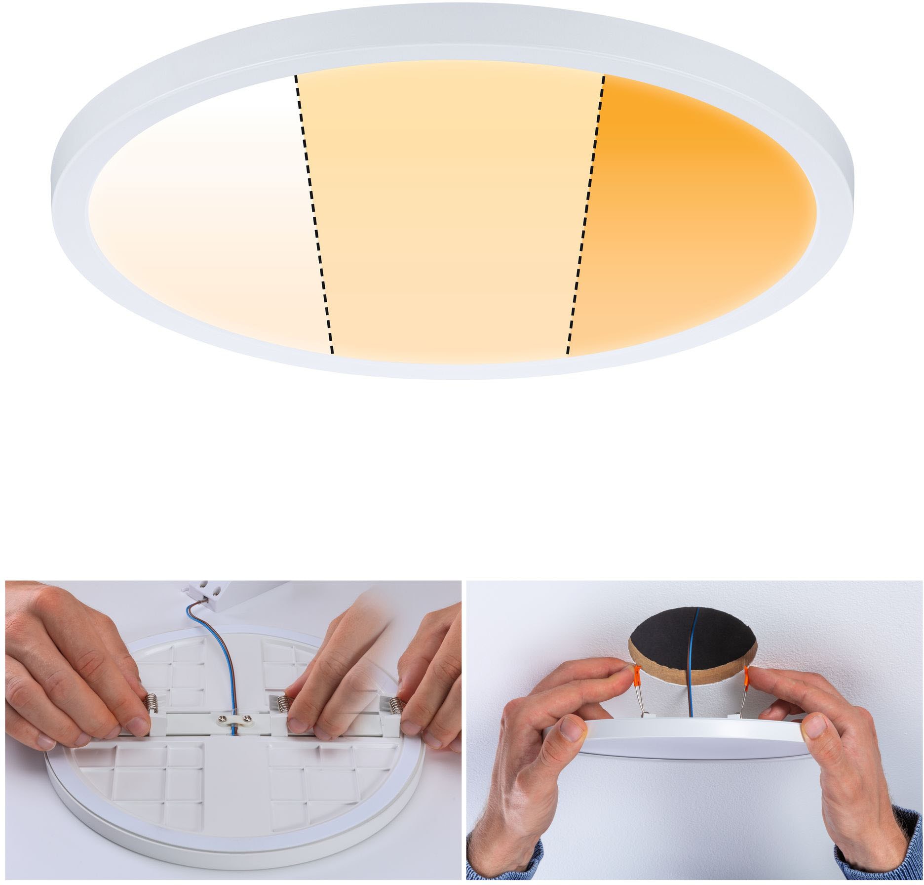 Paulmann LED Bad-Einbauleuchte »Areo«, Schutzart IP44, WarmDim-Stepschaltung, Ø 23 cm, inkl. LED Leuchtmittel