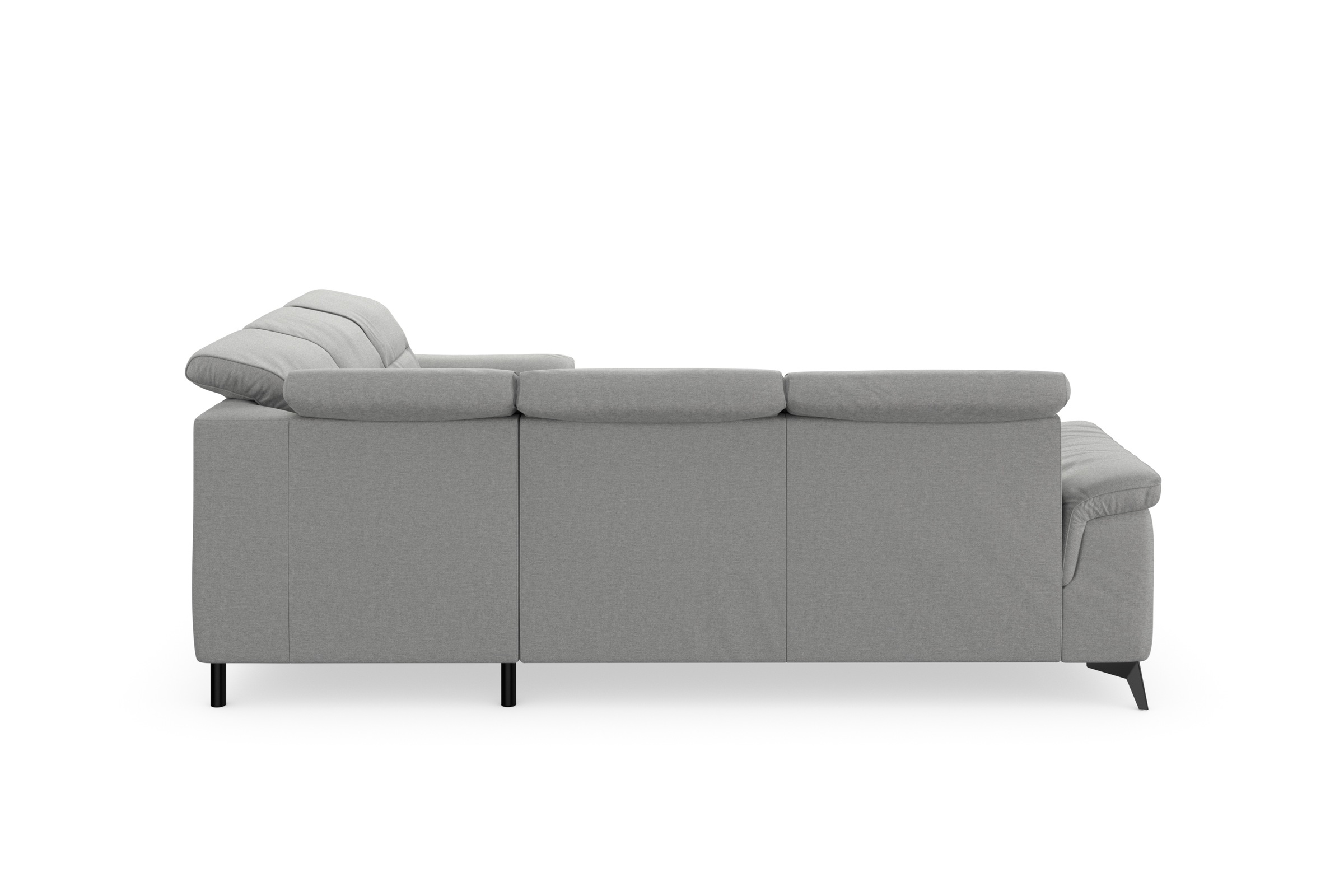 sit&more Ecksofa »Sinatra L-Form«, optinal mit Kopfteilverstellung und Armteilfunktion, Metallfüße