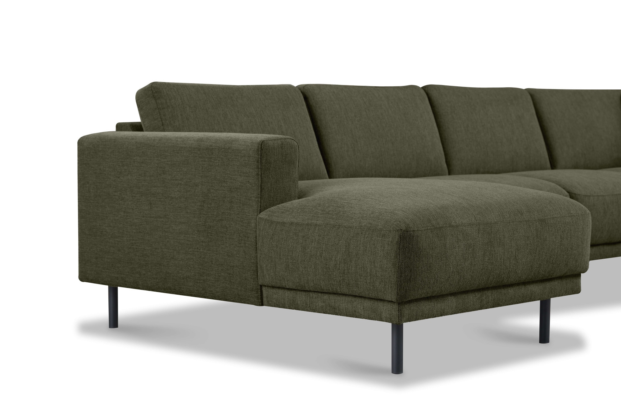 Home affaire Wohnlandschaft »Sveeva, U-Form, XXL, B.310 cm, schwarze Metallfüße« langlebiger Webstoff, mit Wellenunterfederung, viele Farben