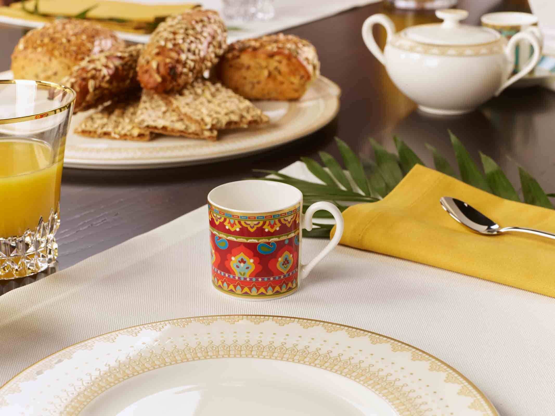 Villeroy & Boch Tasse »Espressotasse mit Untertasse Samarkand Rubin 50 ml 2 günstig online kaufen