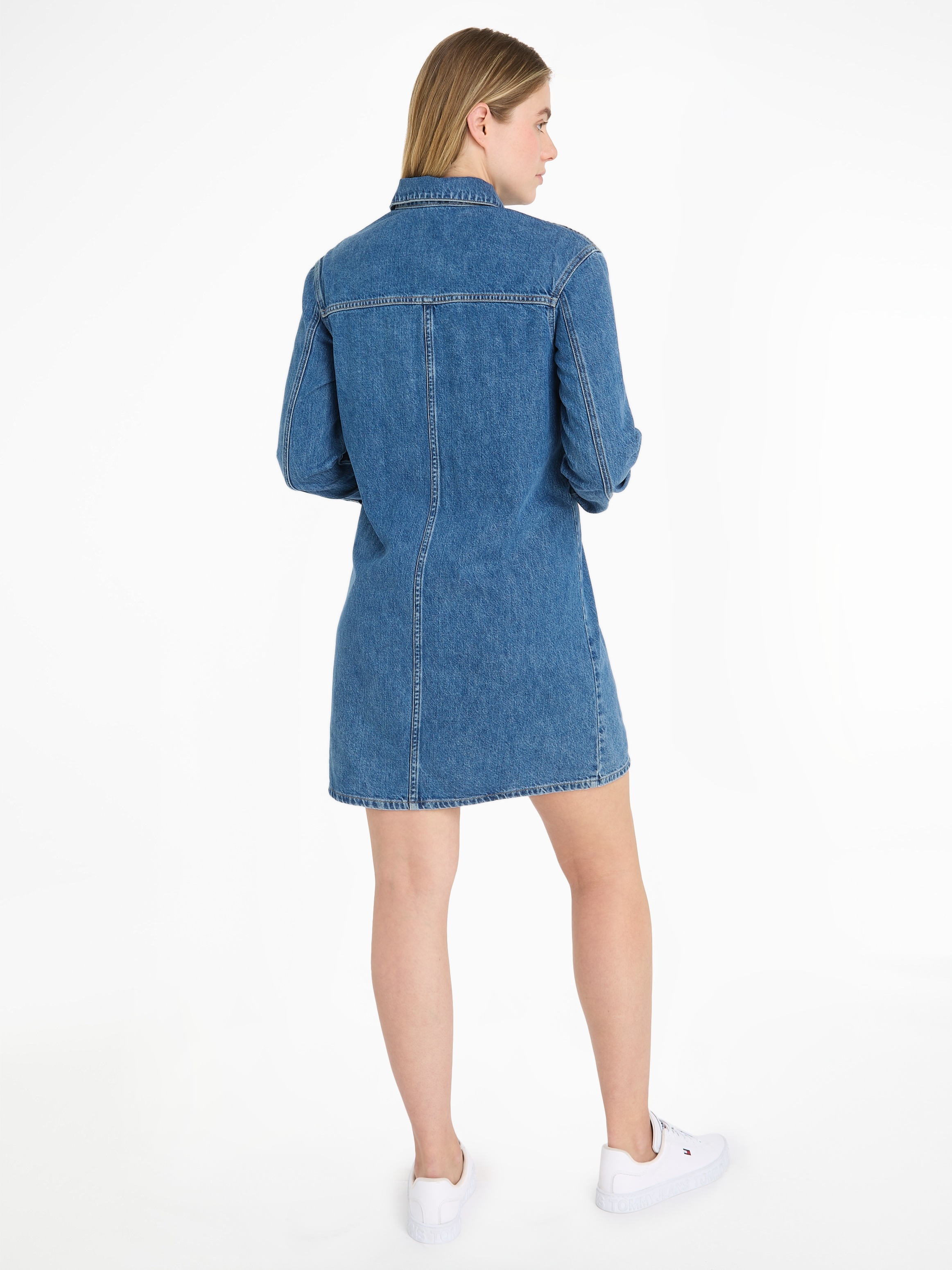 Tommy Jeans Jeanskleid »ALINE LS DRESS AH5032 EXT«, mit Logostickerei