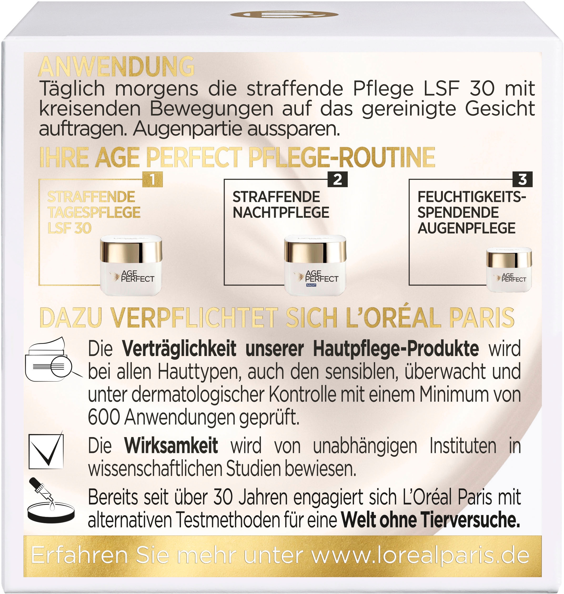 L'ORÉAL PARIS Tagescreme »AGE PERFECT PRO-KOLLAGEN EXPERTE TAGESPFLEGE LSF 30« mit Kollagen-AS-Fragmenten zum Stärken und festigen der Haut
