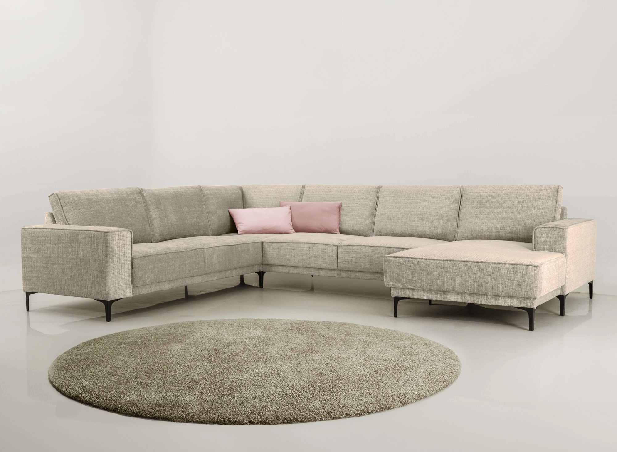 OTTO home Wohnlandschaft »XXL Sofa Oland, Struktur, Flachgewebe, Luxus-Micr günstig online kaufen