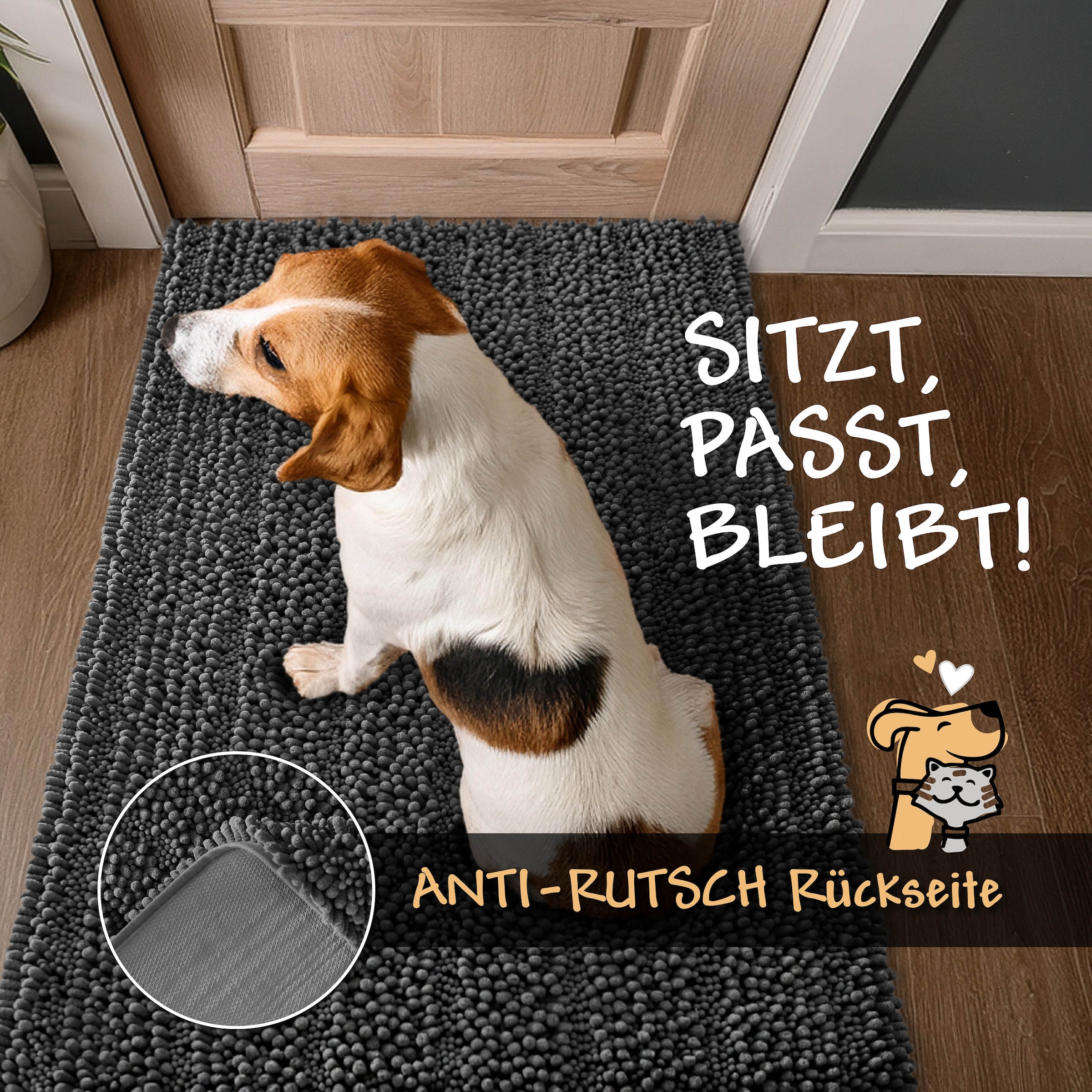 Wecon home Teppich »Cooper« rechteckig 22 mm Höhe Haustierteppich, rutschfest, waschbar, weicher Chenille Teppich
