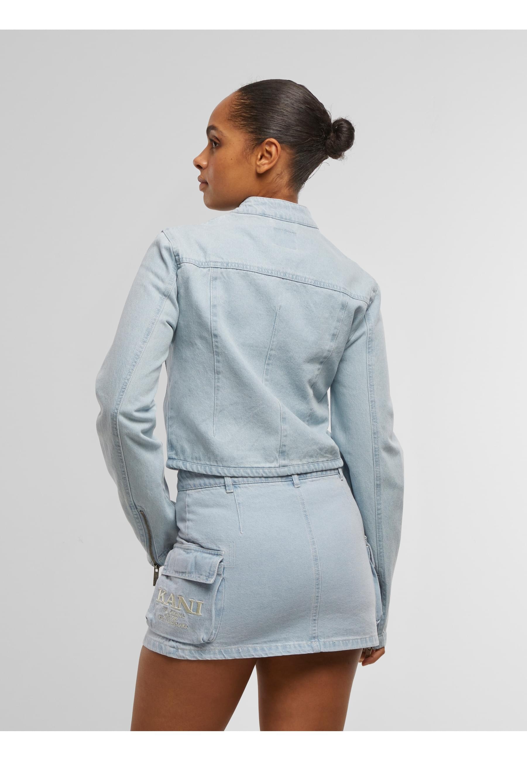 Karl Kani Allwetterjacke »Karl Kani Retro TM Denim Biker Jacket« 1 Stk. tlg. ohne Kapuze