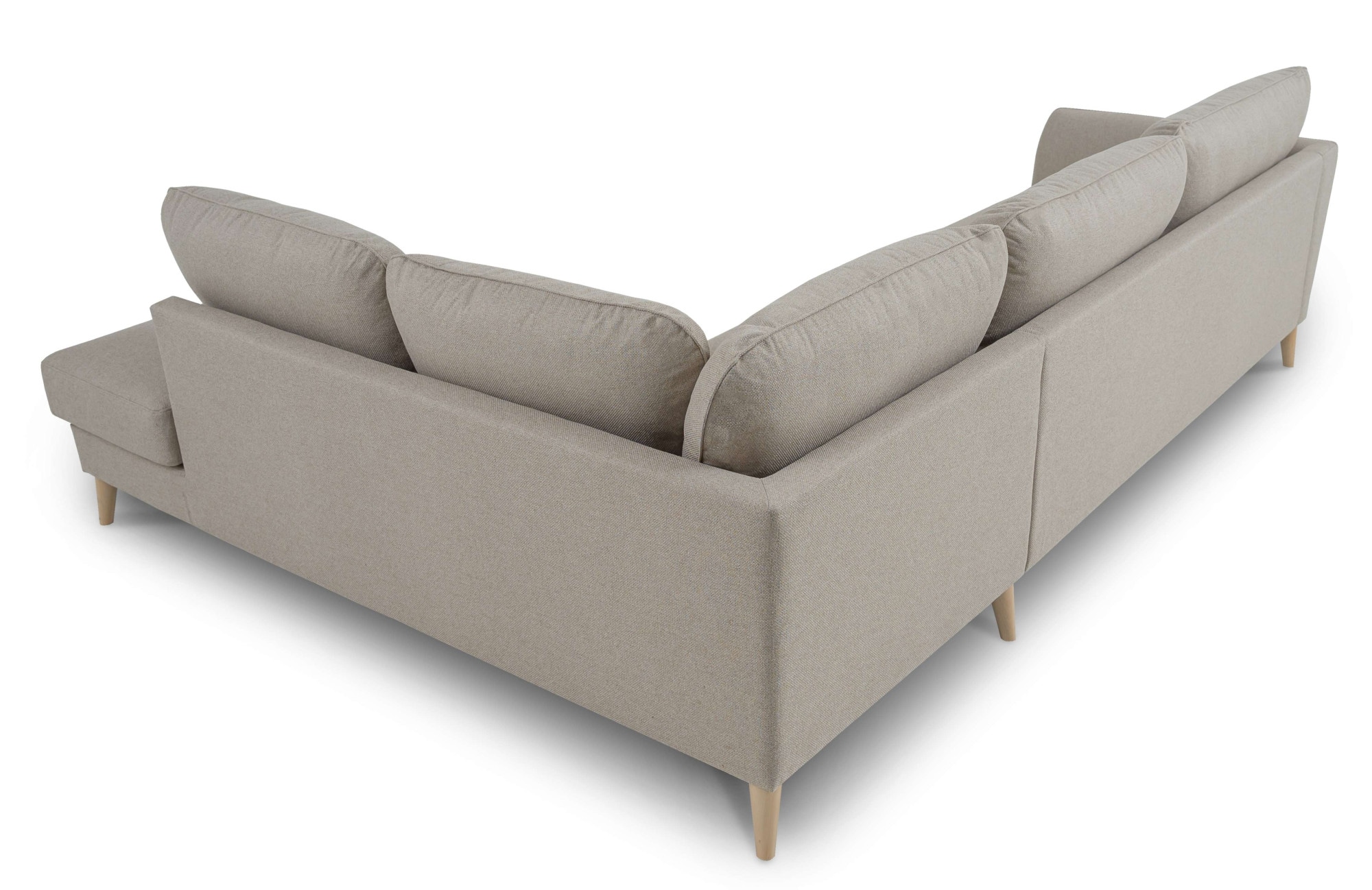 Home affaire Ecksofa »MARSEILLE 278/202 cm, L-Form, Ottom. rechts/links«, Massivholzbeine aus Eiche, in verschieden Bezügen und Farbvarianten