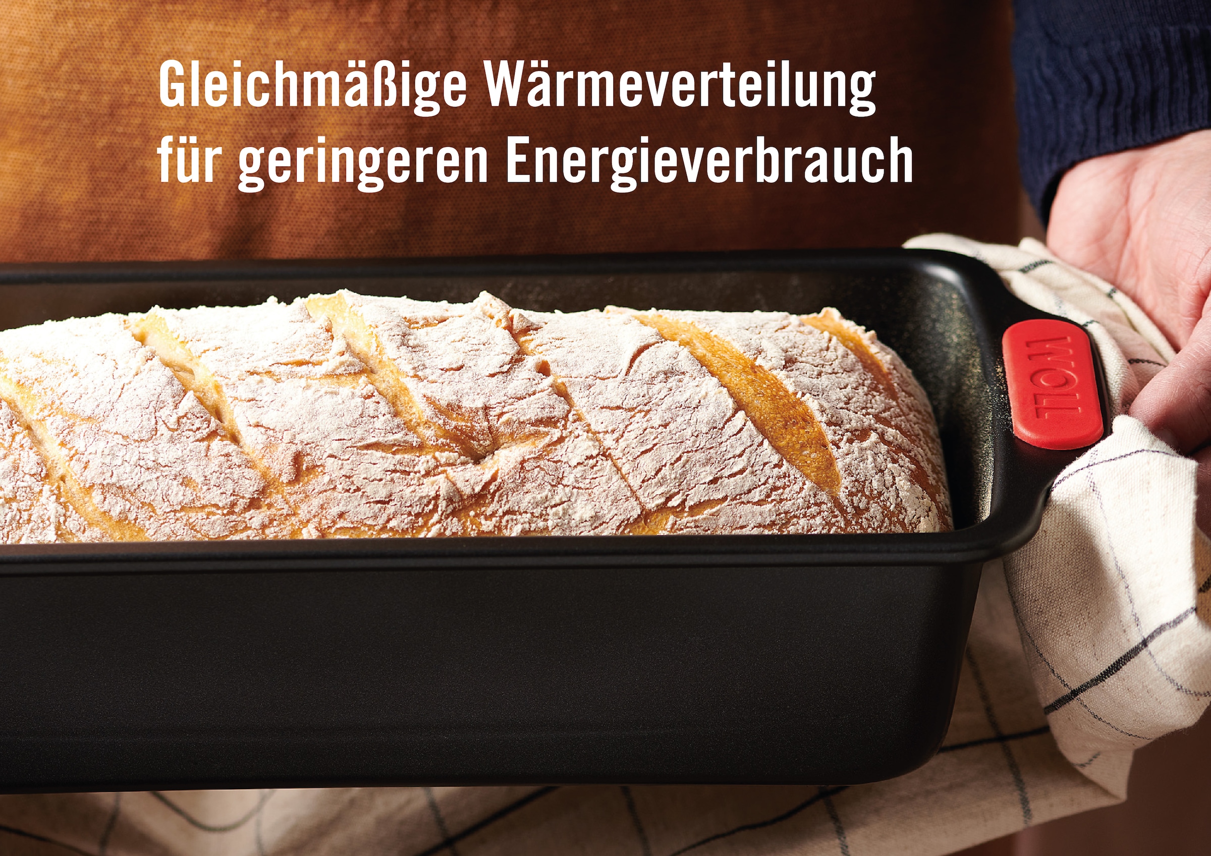 WOLL Auflaufform »Let's Bake!« Stahl 2 Stk. tlg. mit Antihaftversiegelung und integrierten Silikongriffen