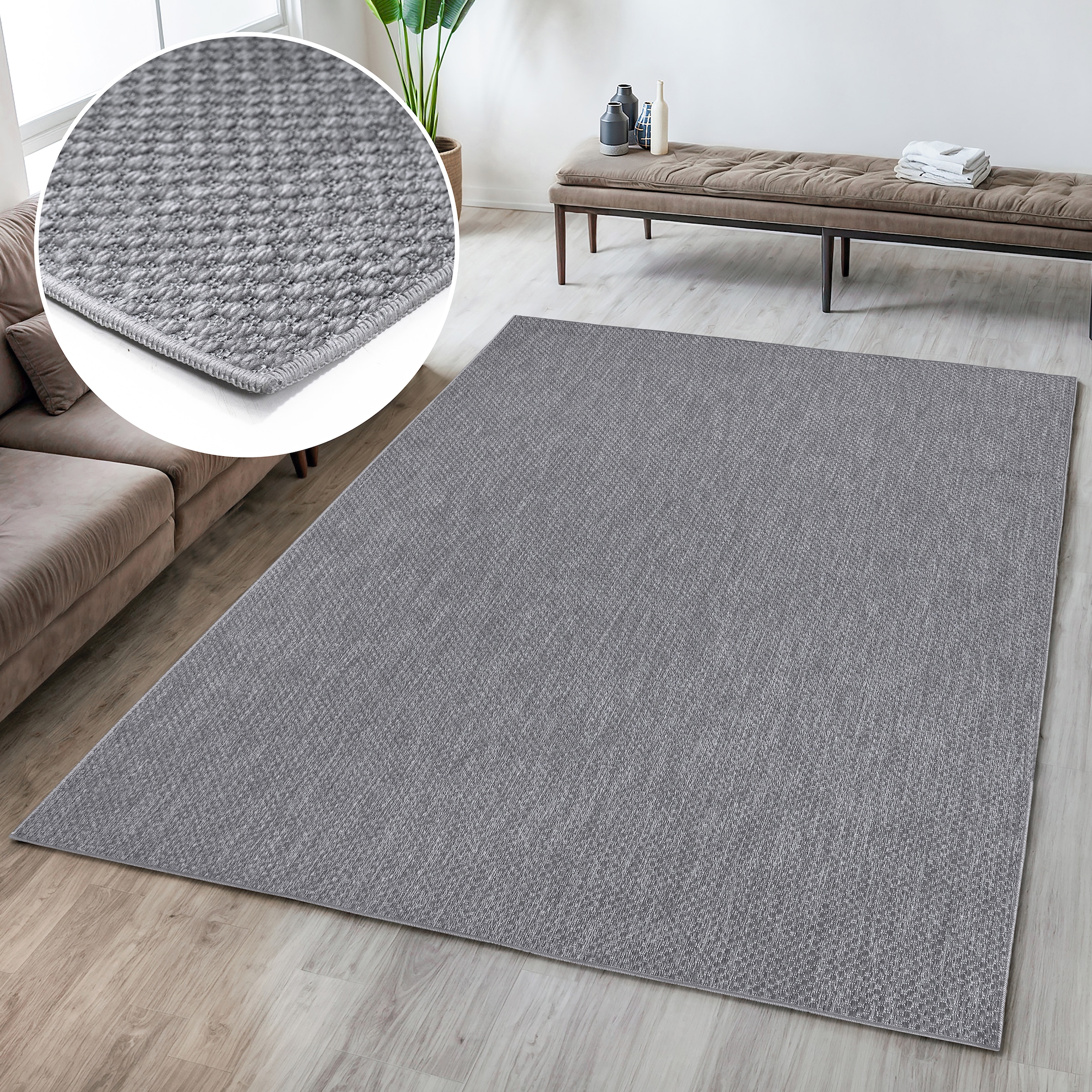 my home Teppich »Rhodos«, rechteckig, 3 mm Höhe, In-und Outdoor geeignet, S günstig online kaufen