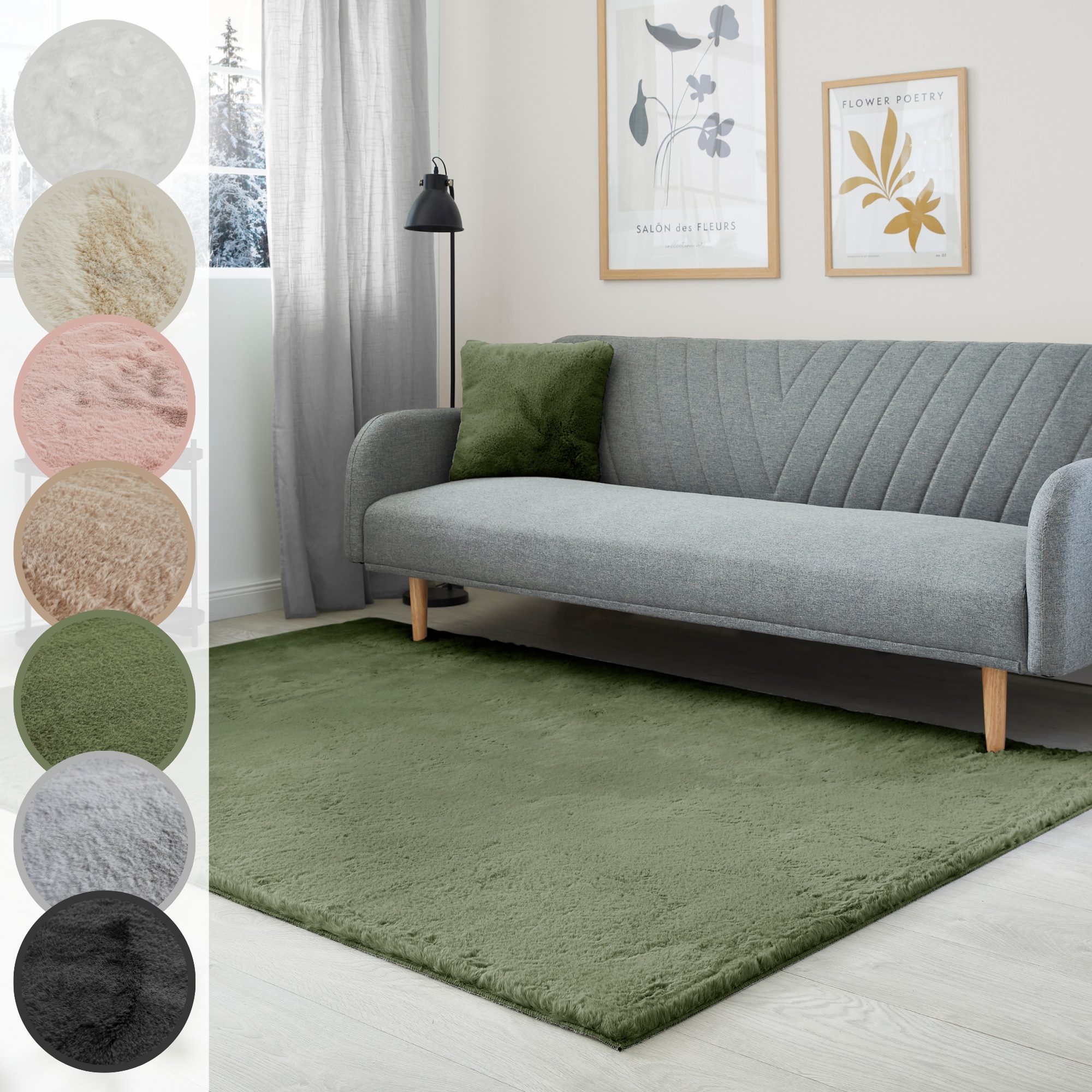 LUXOR living Fellteppich »Novara«, rechteckig, 30 mm Höhe, Kunstfell, Kanin günstig online kaufen