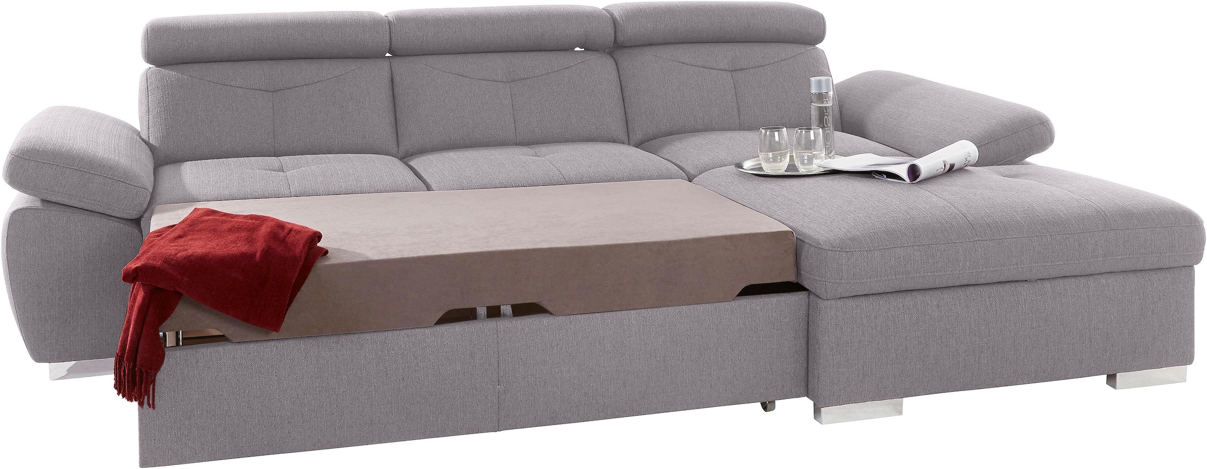 exxpo - sofa fashion Ecksofa "Spring, super bequem und komfortabel mit Armt günstig online kaufen