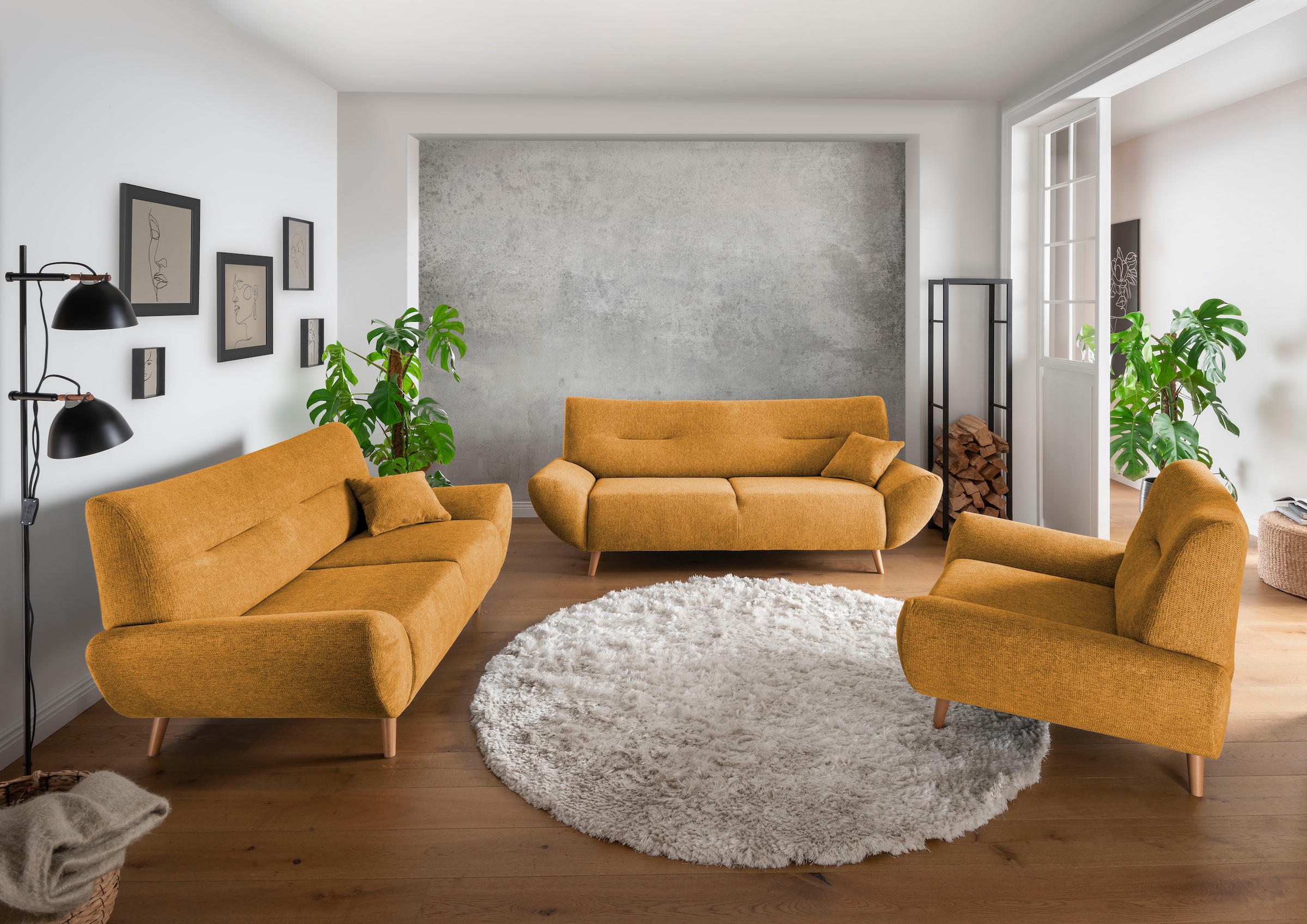 INOSIGN 3-Sitzer »Drago« frei im Raum stellbar, inkl. 1 Zierkissen