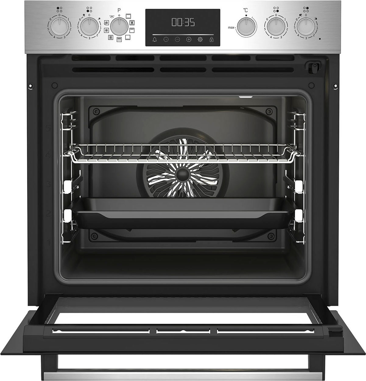 BEKO Elektro-Herd-Set »BBUM12320XMPE«, mit 2-fach-Teleskopauszug, Pyrolyse-Selbstreinigung