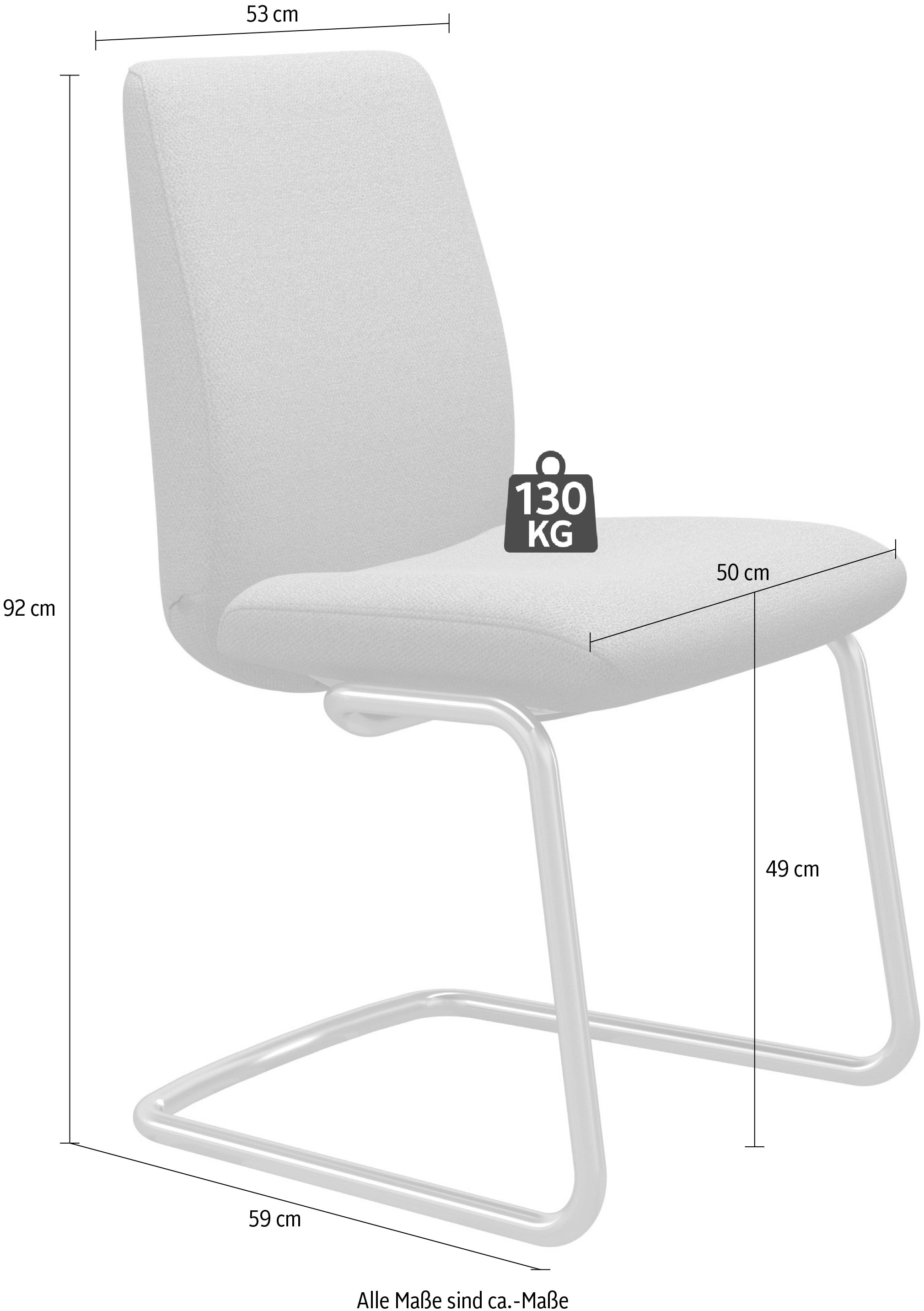 Stressless® Polsterstuhl »Laurel«, Leder PALOMA, Low Back, Größe L, mit Beinen aus Stahl in Chrom glänzend