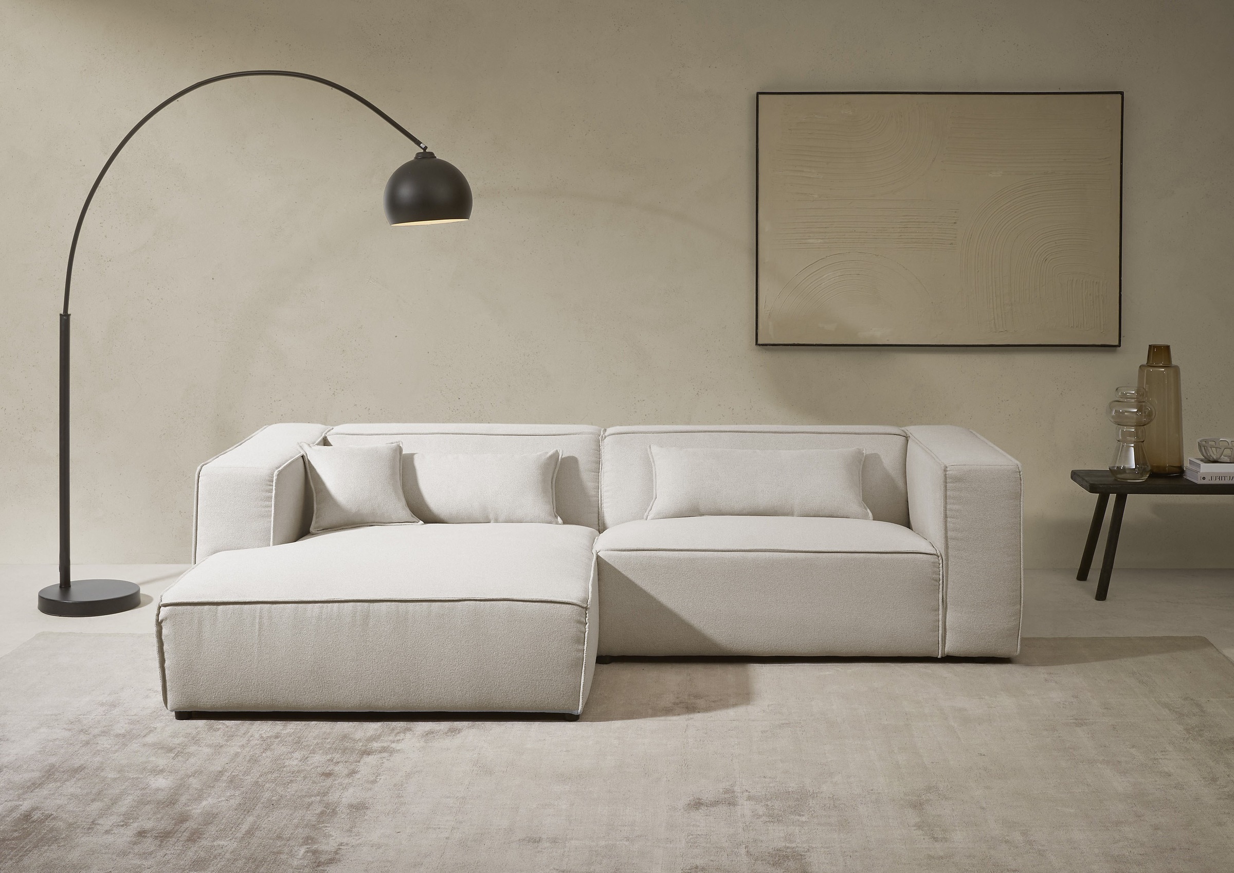 LeGer Home by Lena Gercke Ecksofa »PIARA mit Kedernaht, Cord, Leinenoptik o günstig online kaufen
