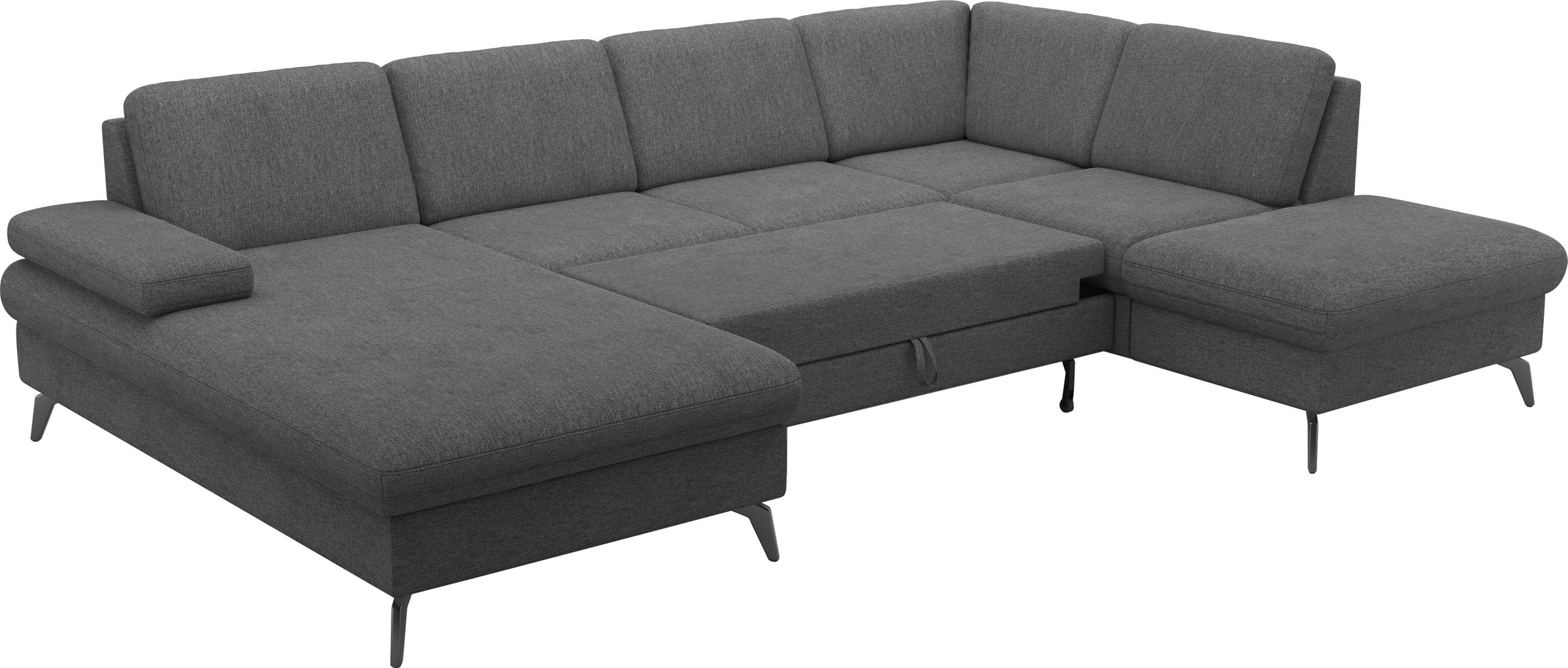 sit&more Wohnlandschaft »Morris Jubi U-Form«, inkl. Armteilfunktion und 1 Zierkissen, wahlweise mit Bettfunktion