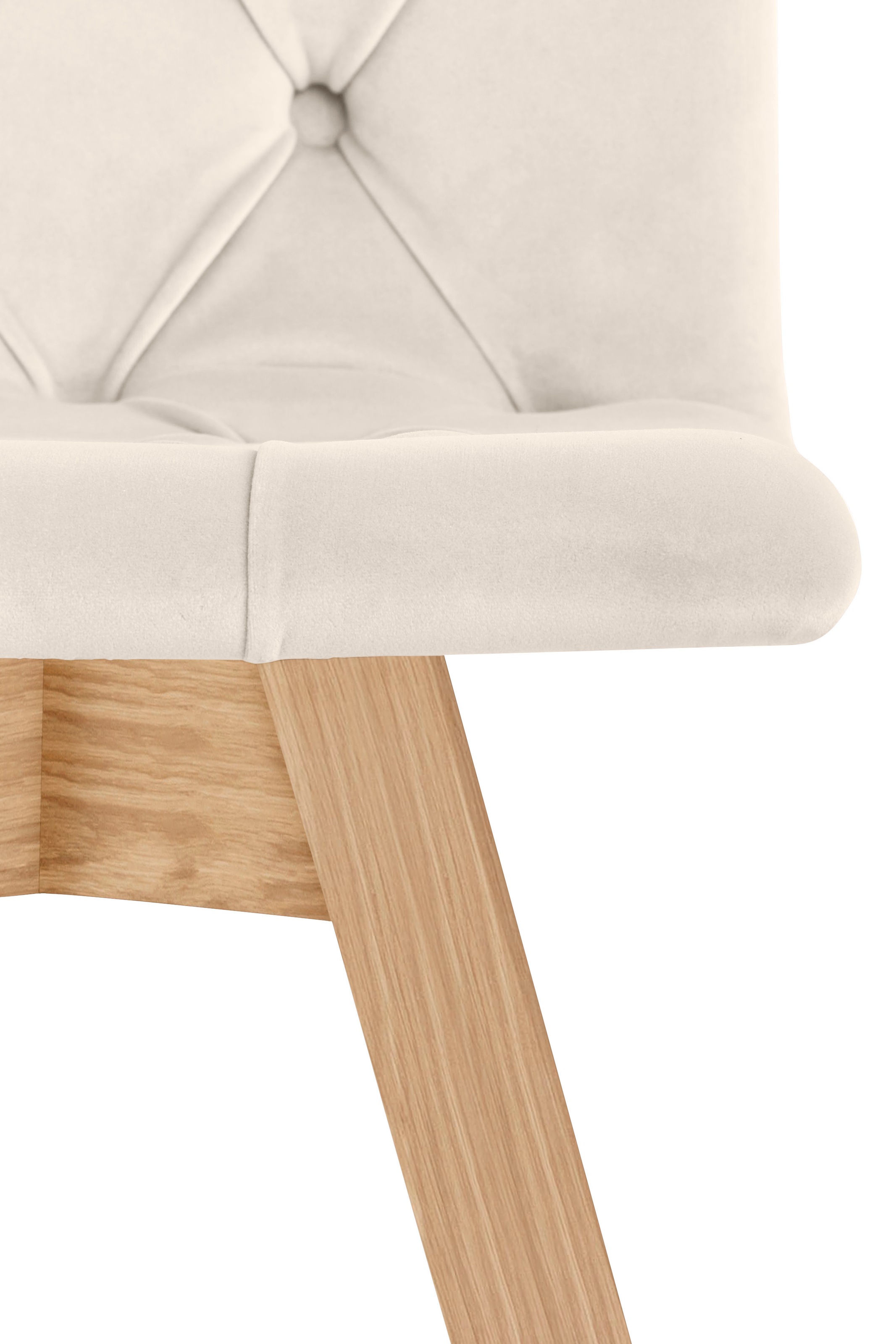 andas Esszimmerstuhl »Rania«, (Set), 6 St., Samtoptik, im 2er/4er/6er Set, Massivholzbeinen