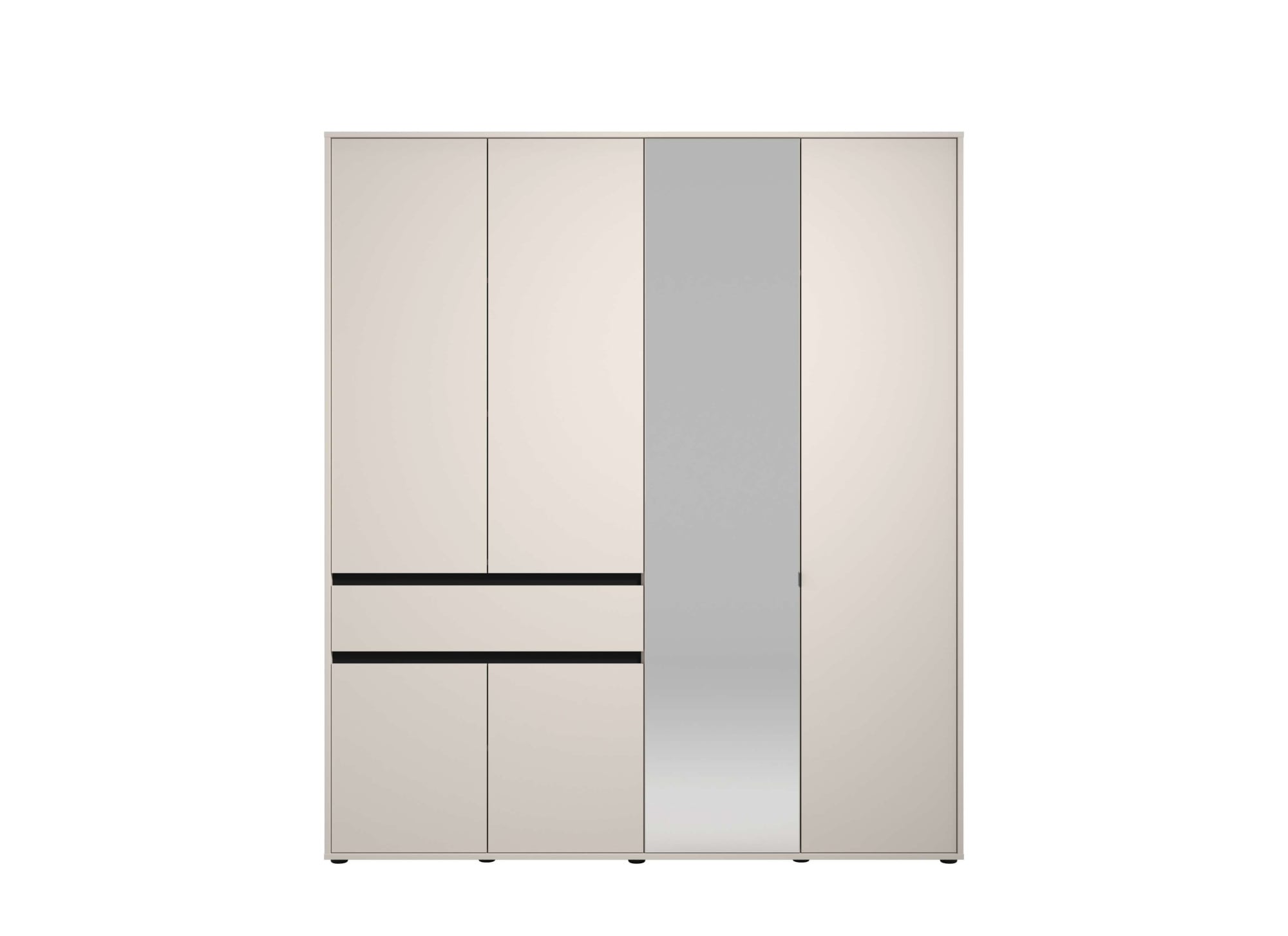 INOSIGN Kleiderschrank »Corbett, grifflose Optik, FSC-zertifziert, Made in Europe«, (138 oder 182,5cm breit, 211cm hoch und 54,5cm tief), mit Spiegel, 1 Schublade und Innenausstattung