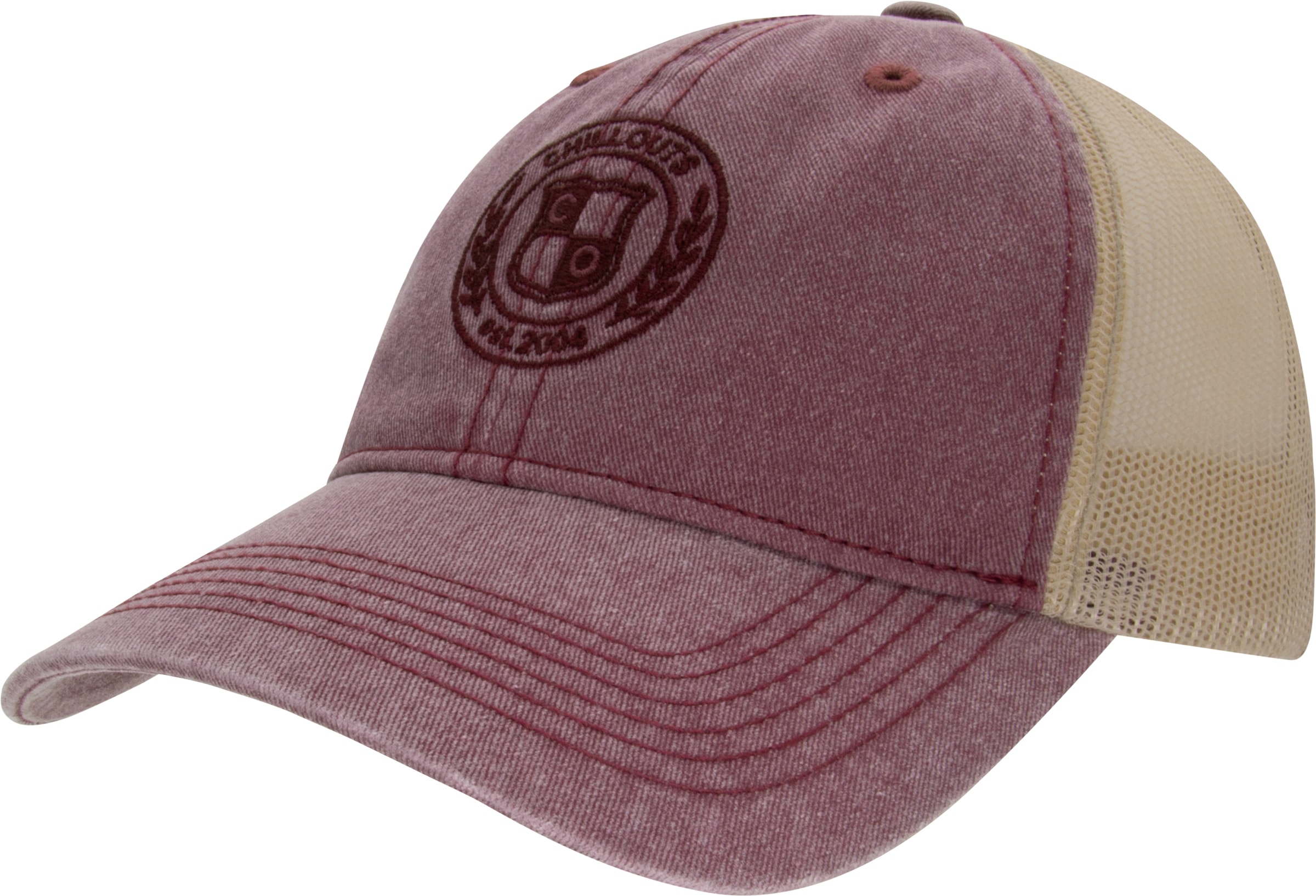 chillouts Baseball Cap »Milton Hat« Vintage-Look Baseballkappe mit Wappen-Stickerei