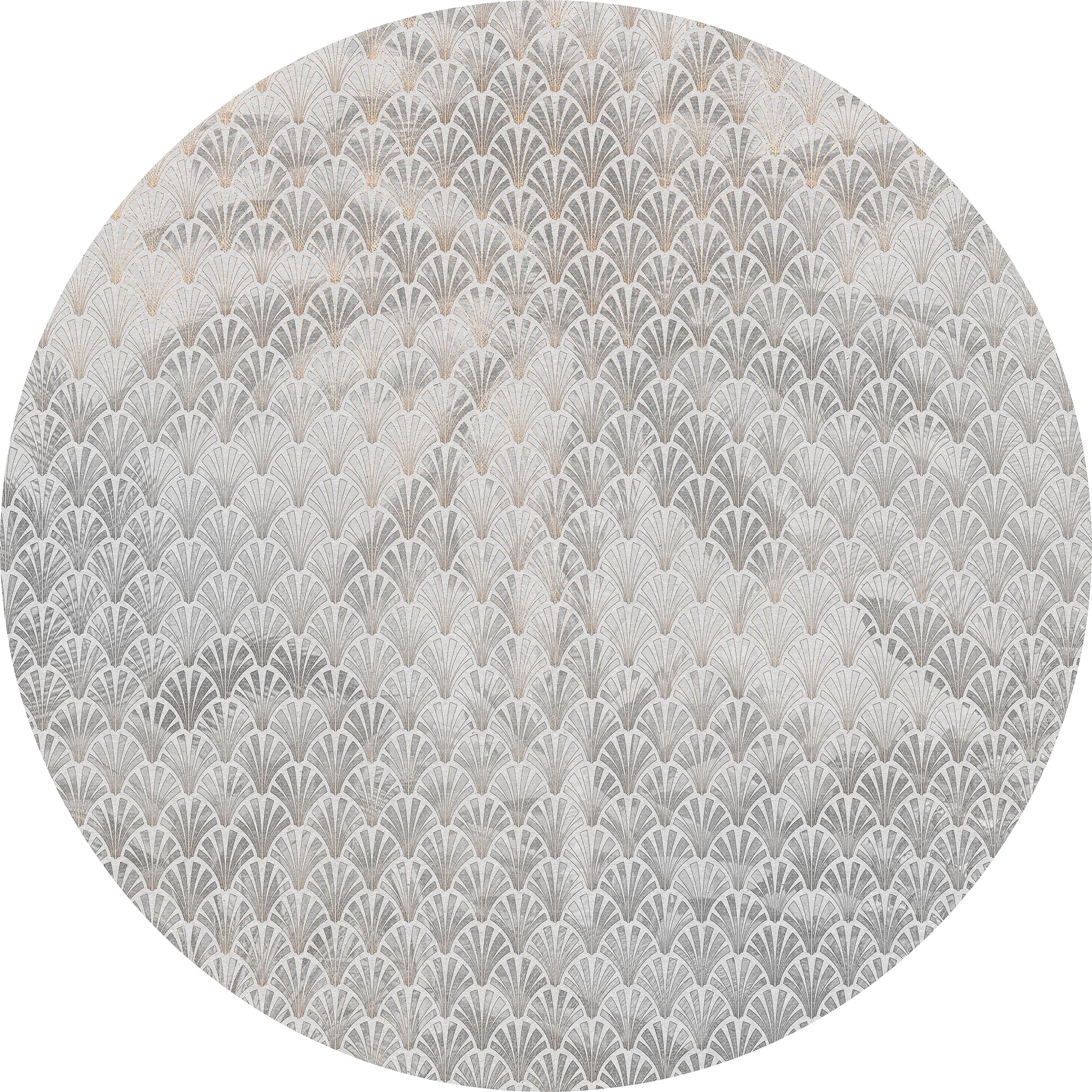 Sanders & Sanders Selbstklebende Runde Tapete Dschungel Grau Ø 125 cm 61173 günstig online kaufen