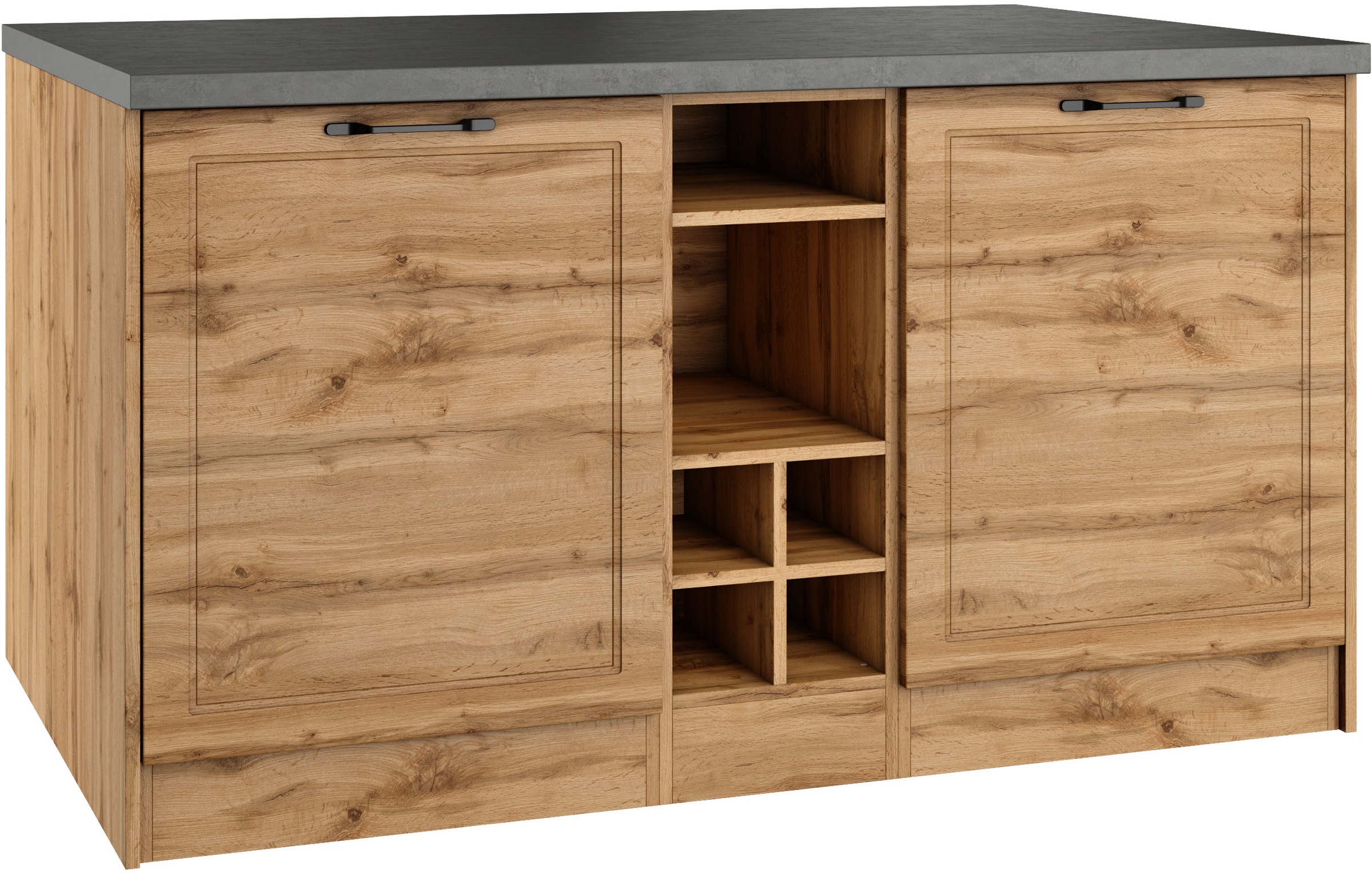 KOCHSTATION Kücheninsel "KS-Lani, Breite 153 cm, mit Flaschenregal", MDF-Fr günstig online kaufen