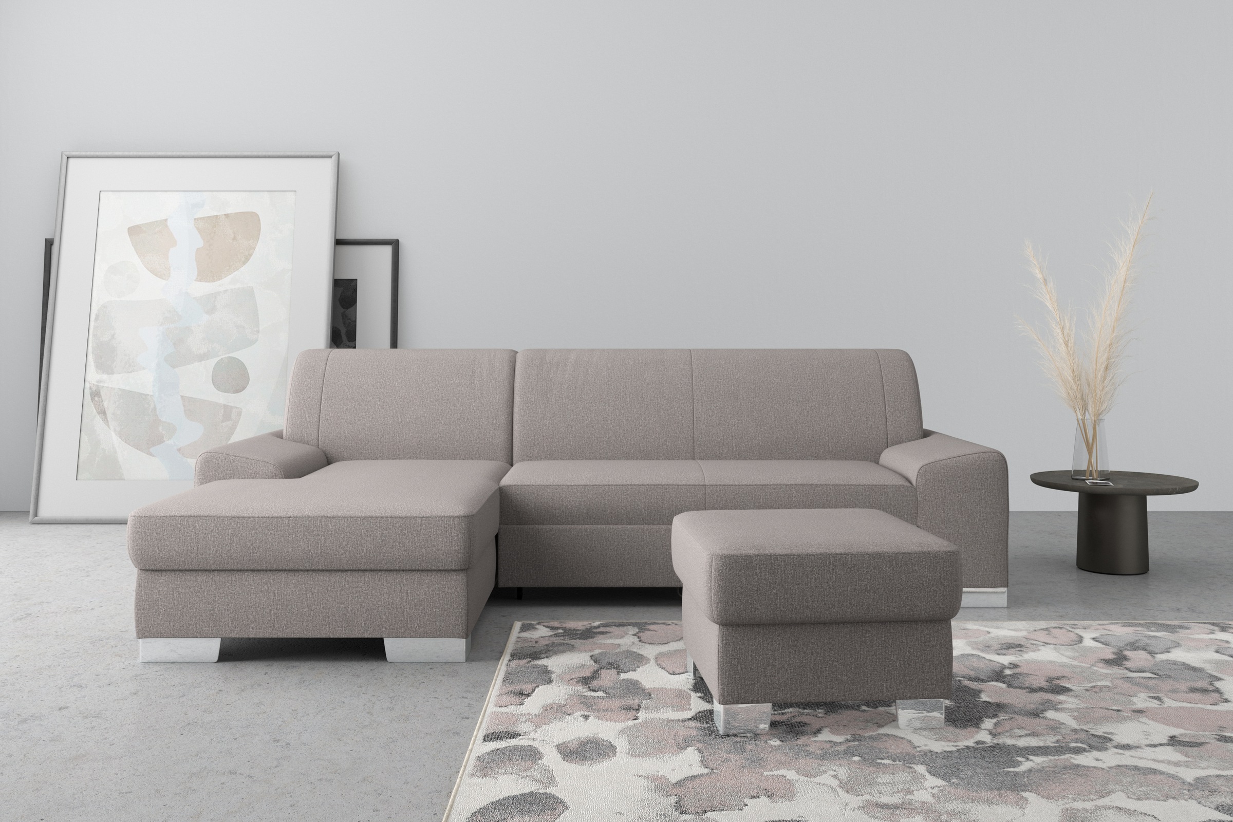 DOMO collection Ecksofa »Anzio L-Form, whlw. Bettfunktion, Federkern, hochw günstig online kaufen