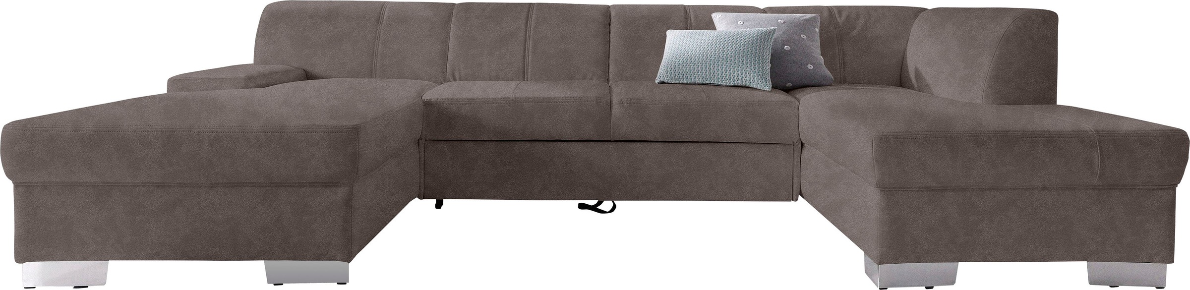 DOMO collection Wohnlandschaft »Star, zeitlose Formensprache, elegante Optik, viel Platz, U-Form«, fester Sitzkomfort, wahlweise mit Bettfunktion