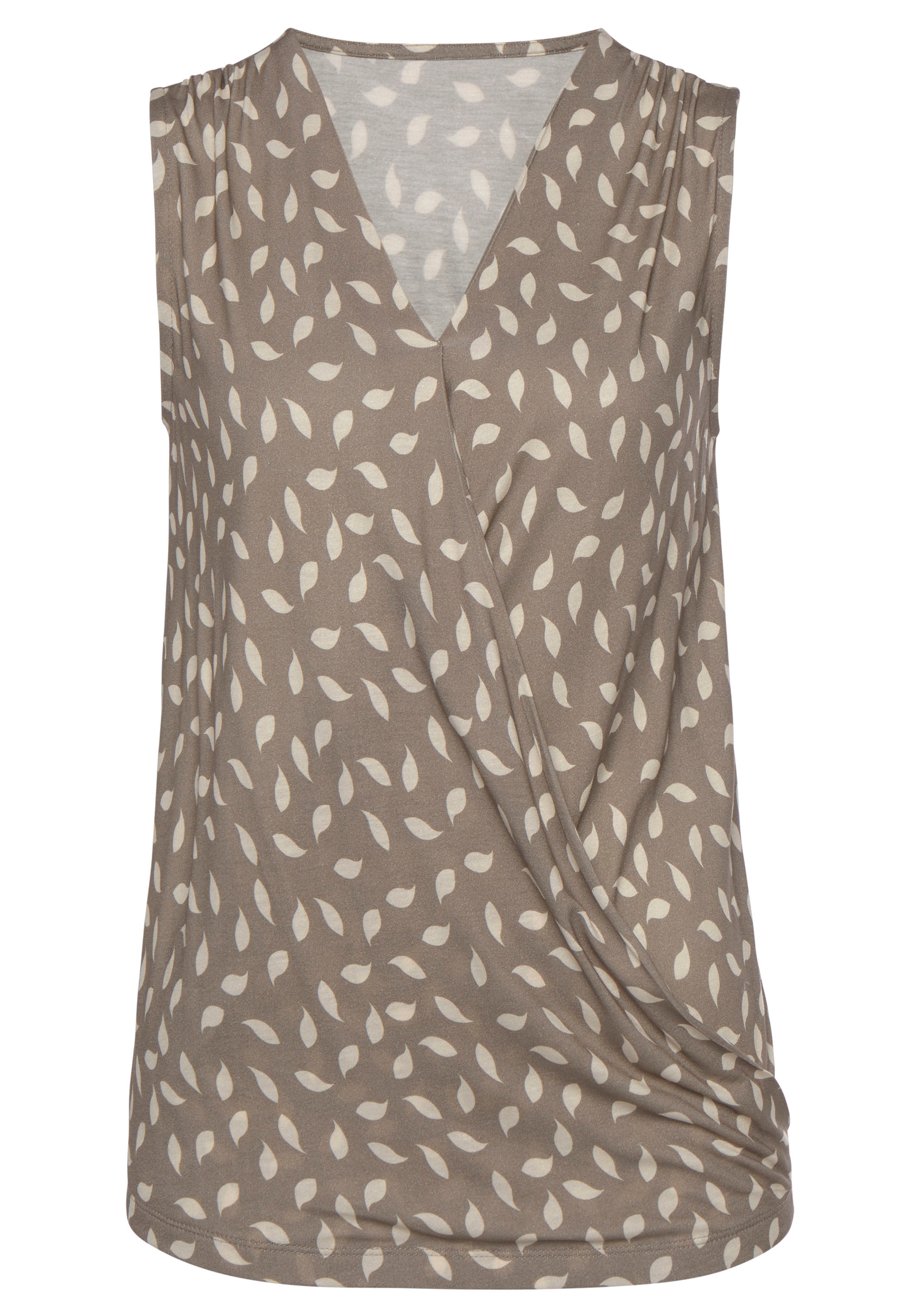 Vivance Tanktop, mit Alloverdruck, Blusentop mit V-Ausschnitt