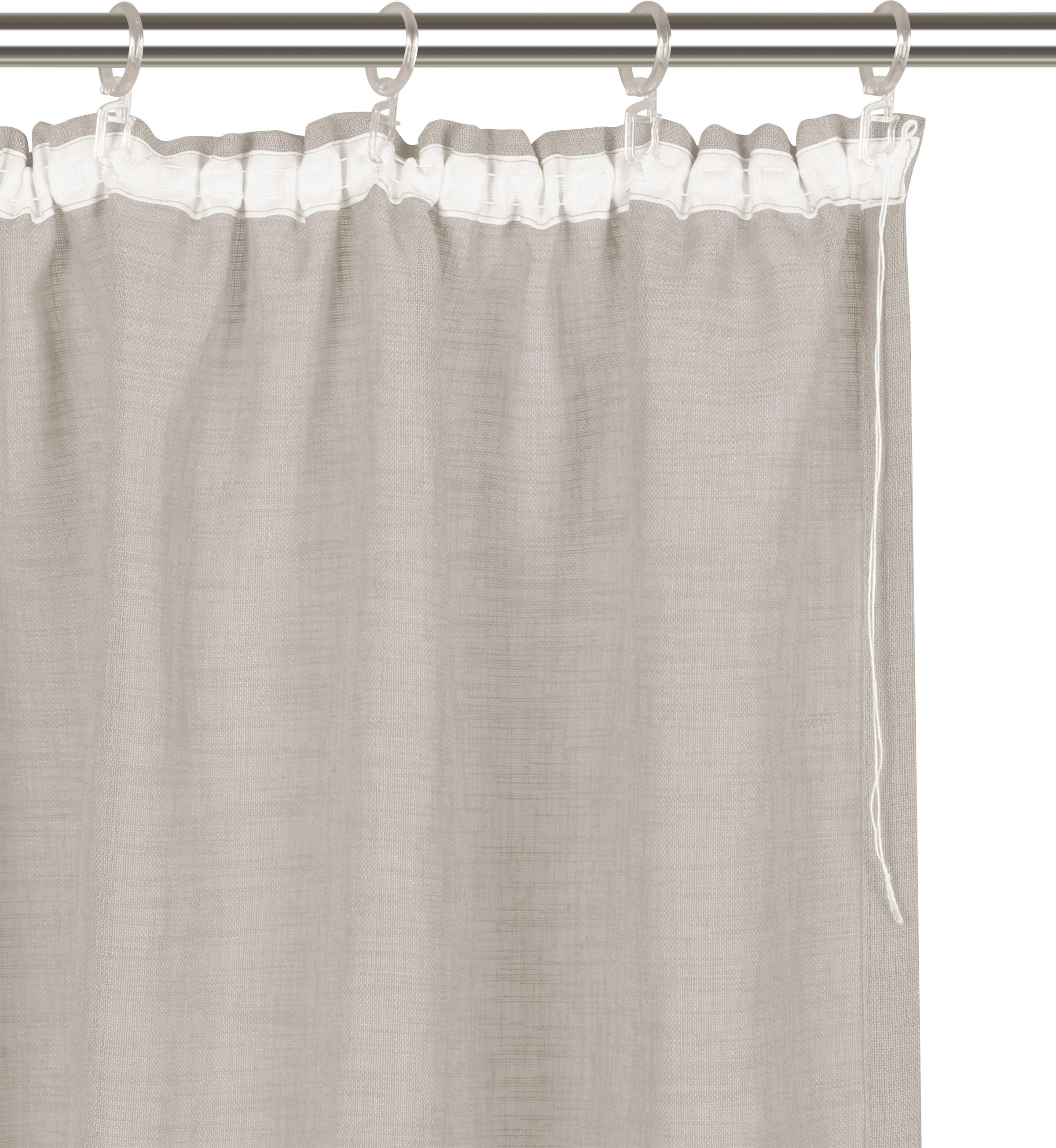 my home Gardine »Fiete«, (1 St.), Leinen Optik, Sichtschutz, halbtransparent, einfarbig, Leinenoptik