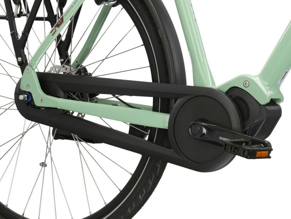 Kross E-Bike »E-Citybike Sentio Hybrid 4.0 28 Zoll grün«, 7 Gang, Shimano, NEXUS, Mittelmotor 250 W, Pedelec, Elektrofahrrad für Damen und Herren