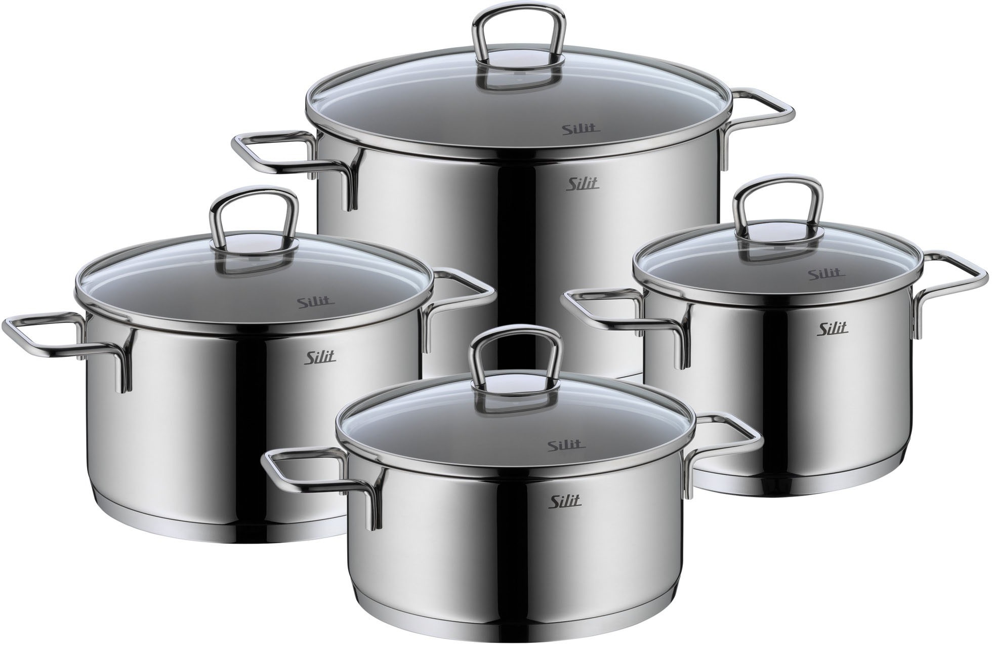 Silit Topf-Set »Alicante Induktions Töpfe Set mit Glasdeckel poliert« Edels günstig online kaufen