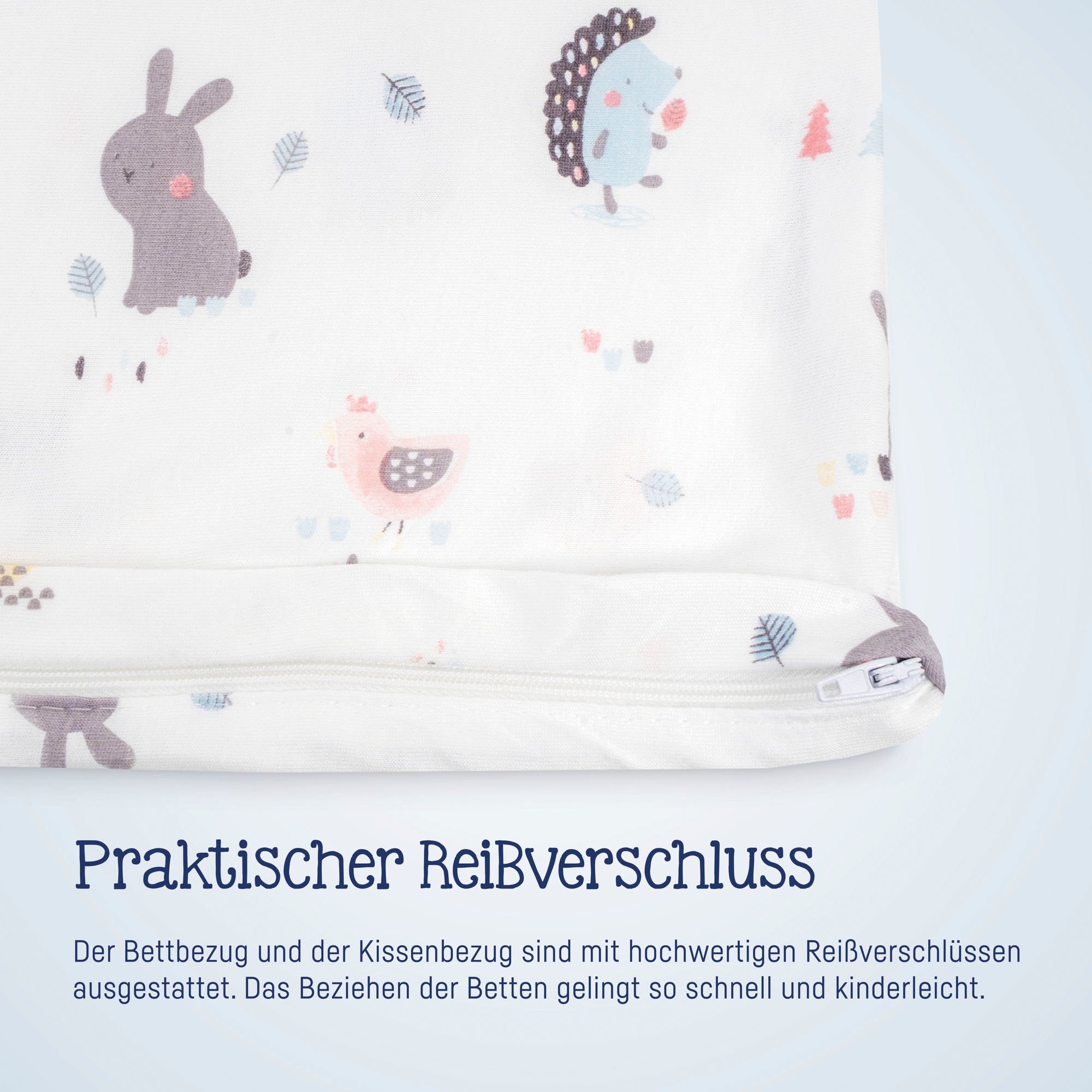 Julius Zöllner Kinderbettwäsche »Crazy Animals«, mit unterschiedlichen Tieren