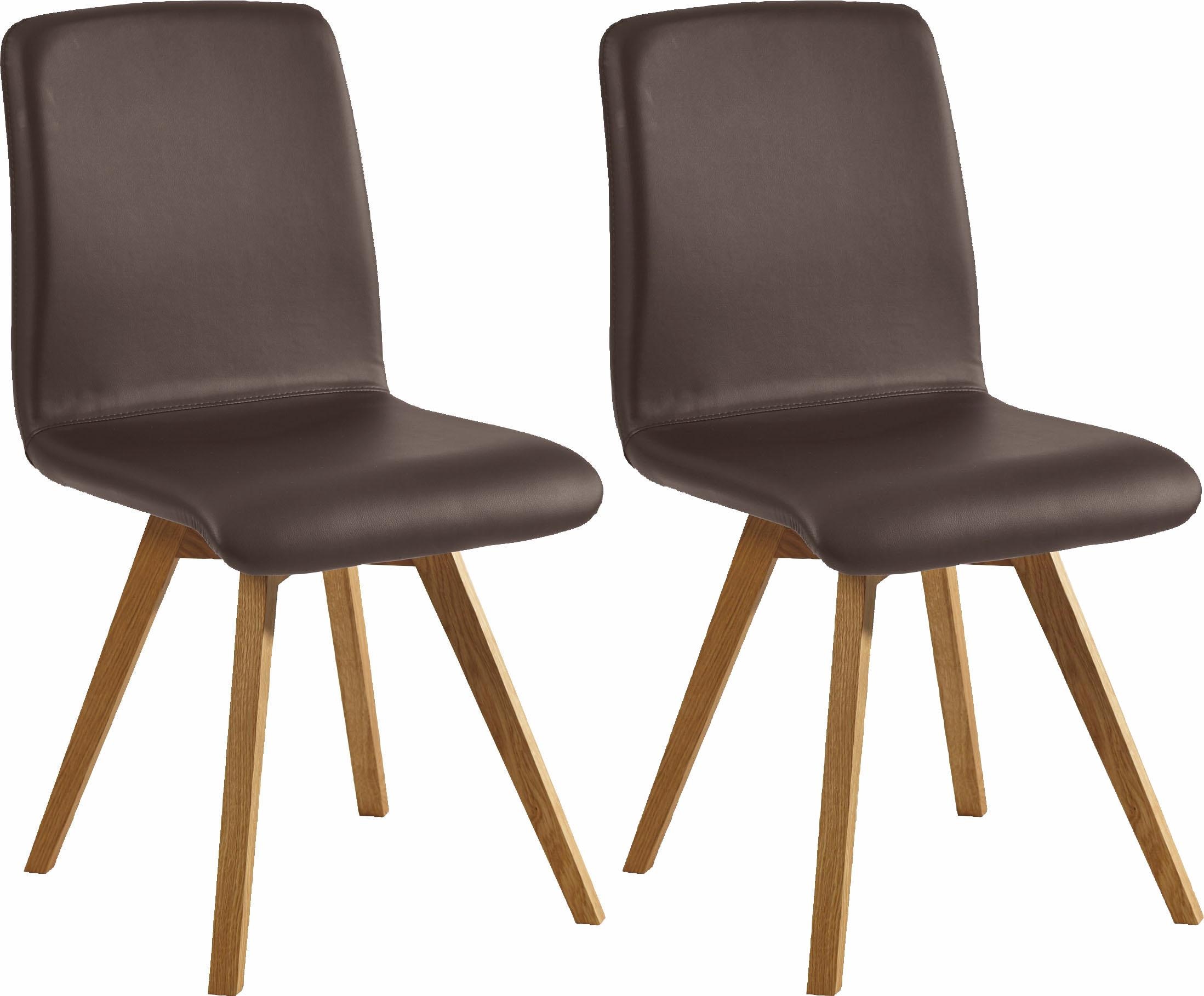 massivline&more 4-Fußstuhl »Karla«, (Set), 2 St., Kunstleder, Gestell aus M günstig online kaufen