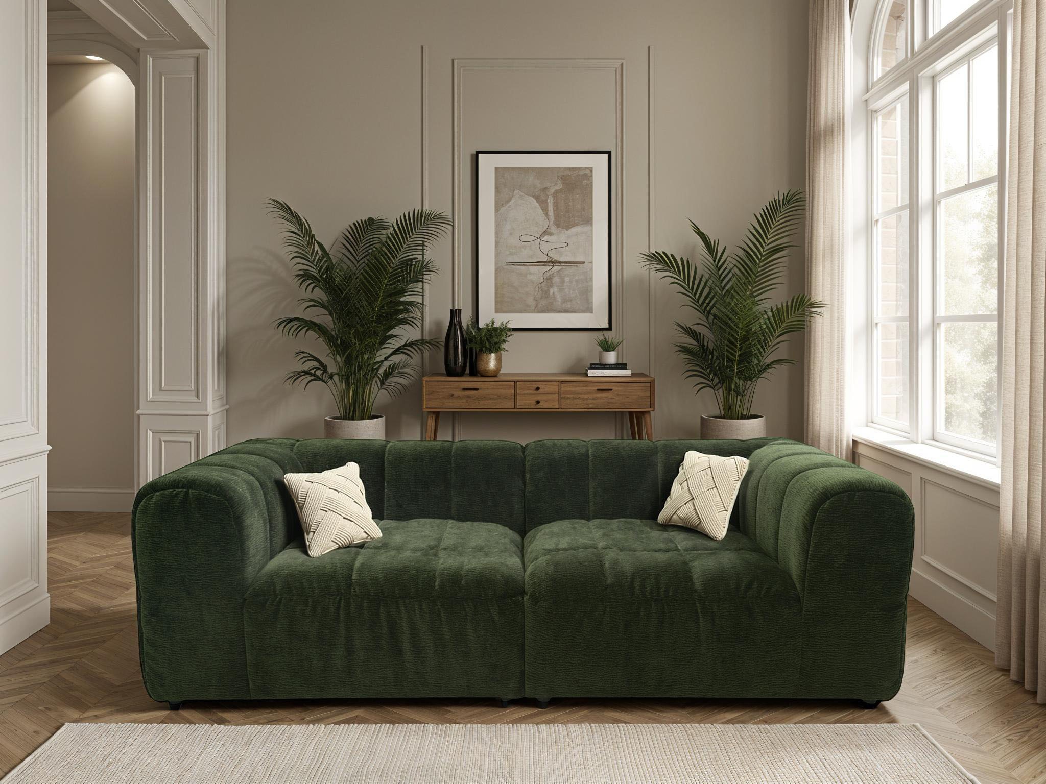 DOMO collection Big-Sofa »800019 Megasofa in 2 Breiten, Kassettensteppung, modern, Federkern«, (2 St.), Bigsofa mit Taschenfederkern und Kassettensteppung