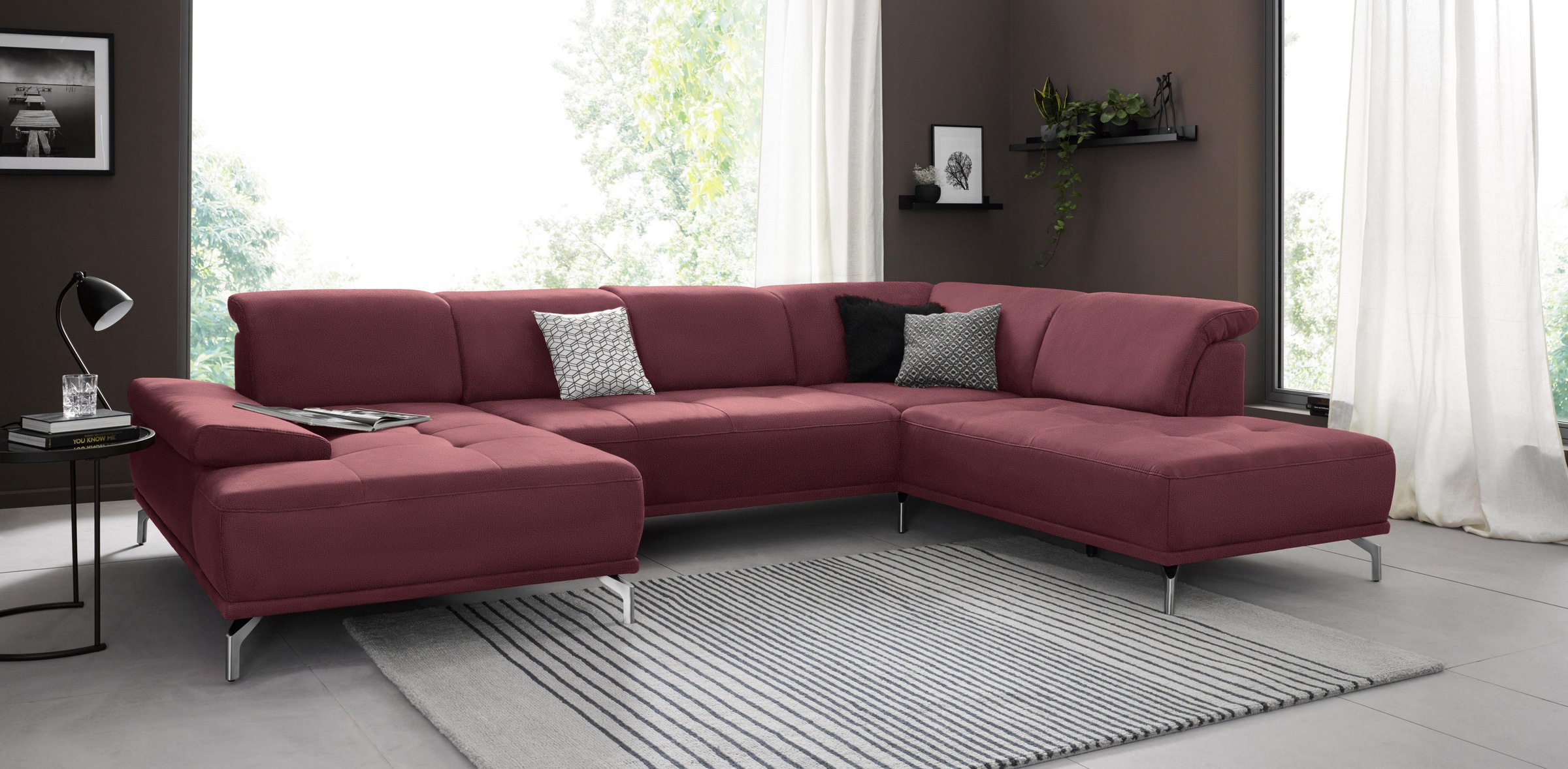 Home affaire Wohnlandschaft »Caluna« Inkl.Sitztiefenverstellung, wahlweise günstig online kaufen