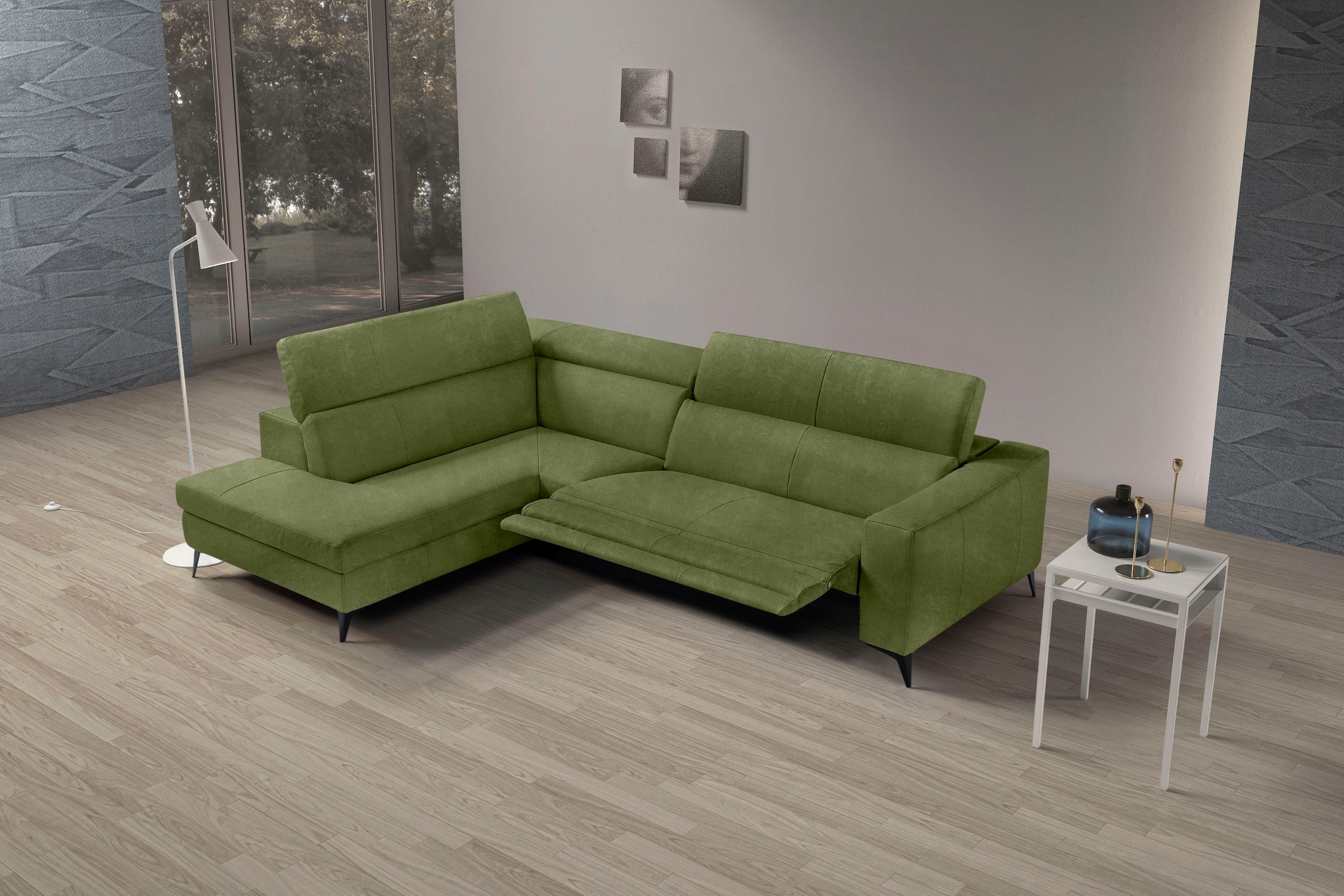 Egoitaliano Ecksofa »Edith, Designsofa mit hohem Sitzkomfort, L-Form«, inkl günstig online kaufen