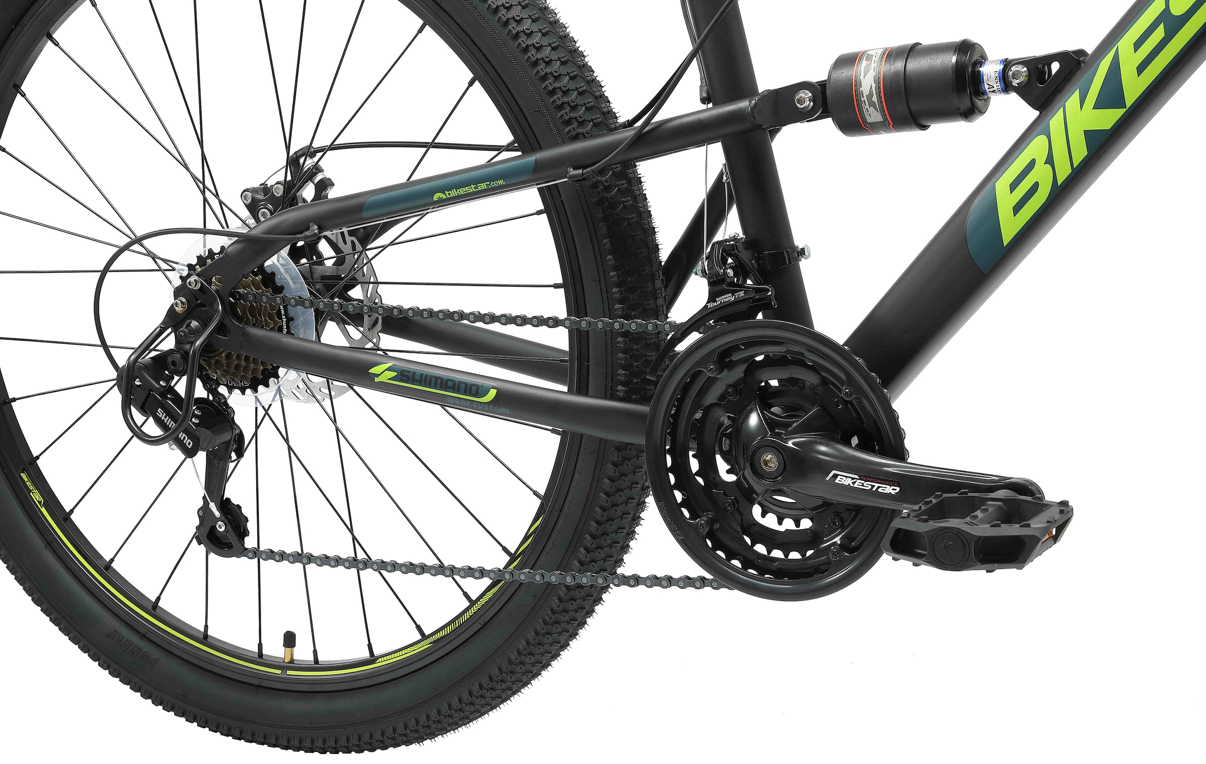 Bikestar Mountainbike 21 Gang Shimano RD-TY300 Schaltwerk Kettenschaltung für Damen und Herren, Kettenschaltung