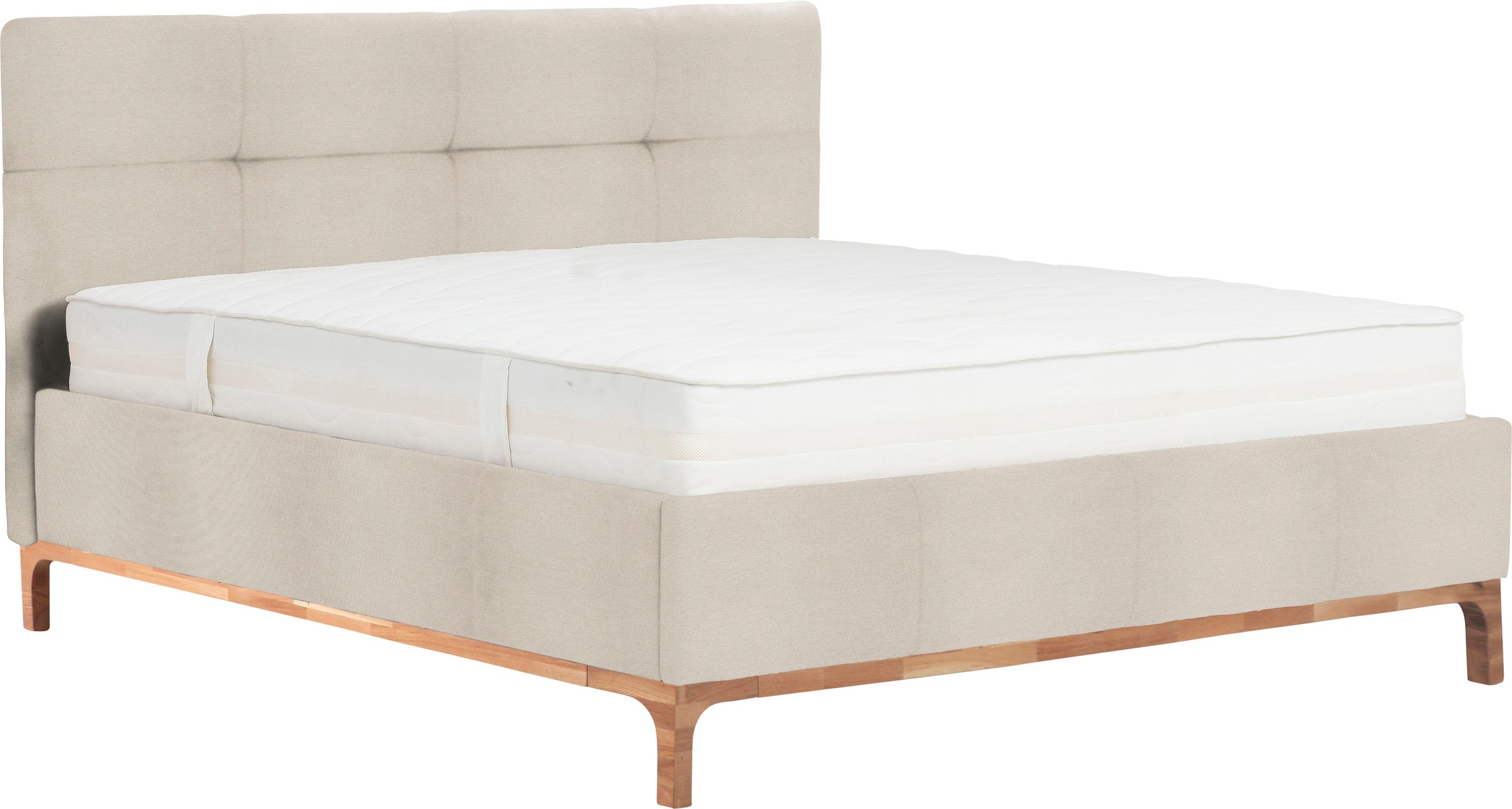 Leonique Polsterbett "Noan" Bettkasten, Lattenrahmen mit Gasdruckfedern, au günstig online kaufen