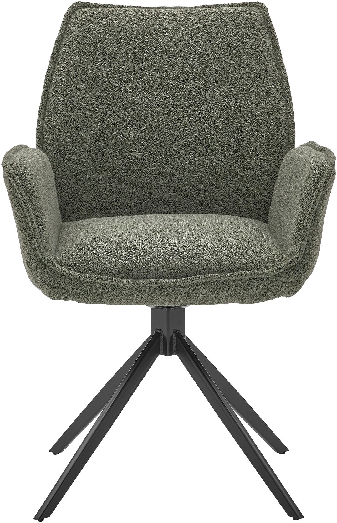Musterring Esszimmerstuhl »Tiama«, (Set), 2 St., Bouclé, Stativgestell aus Eisen schwarz, 180° drehbar, Stoff Cord oder Bouclé