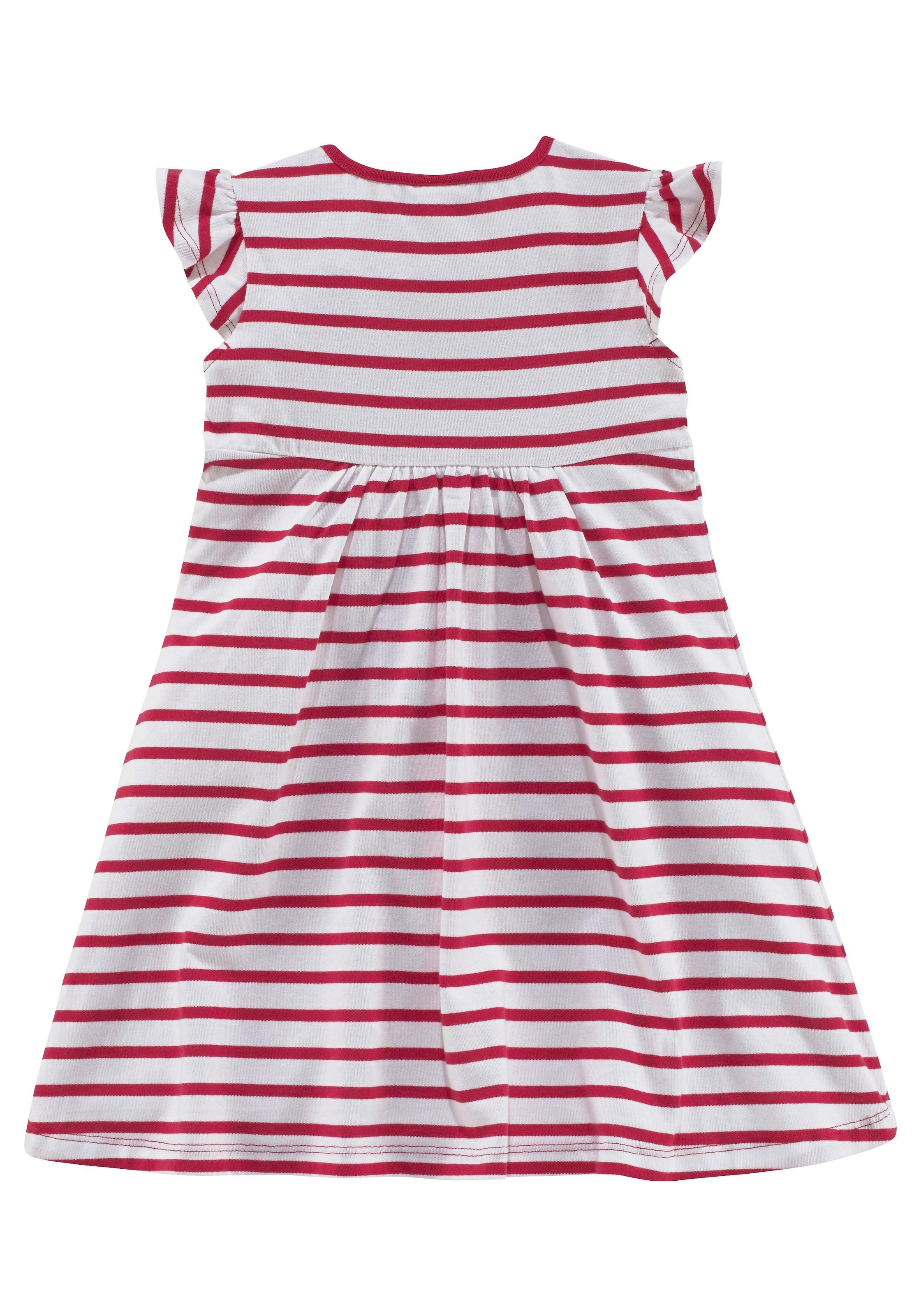 KIDSWORLD Jerseykleid »für kleine Mädchen«, (Packung, 2 tlg.), mit Punkten und Streifen