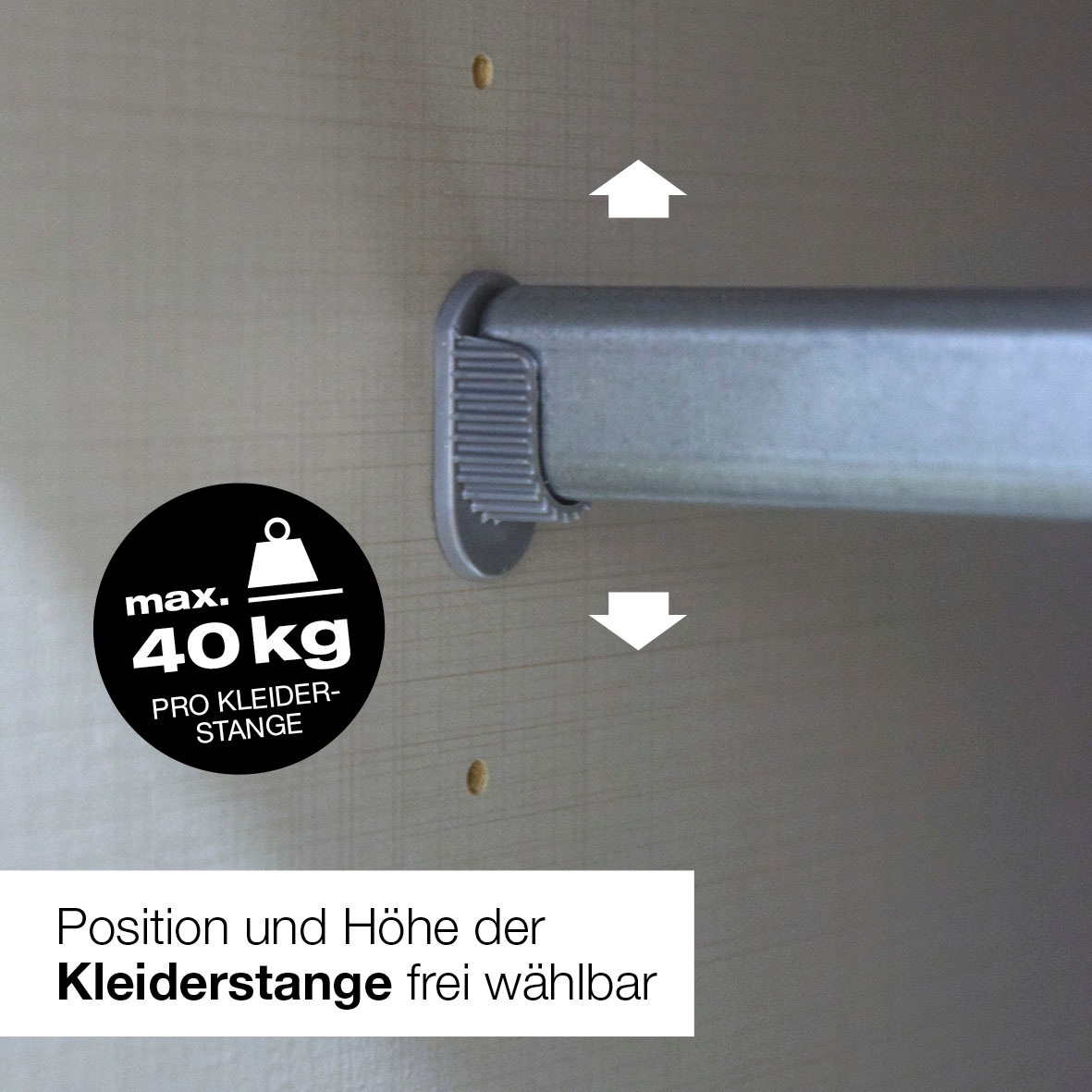 Wimex Drehtürenschrank »Kleiderschrank London, in den Breiten 180cm, 225cm oder 270cm« mit verschiedenen Griffen in goldfarben, silberfarben oder schwarz,  wahlweise mit Basic- oder Premium-Ausstattung erhältlich