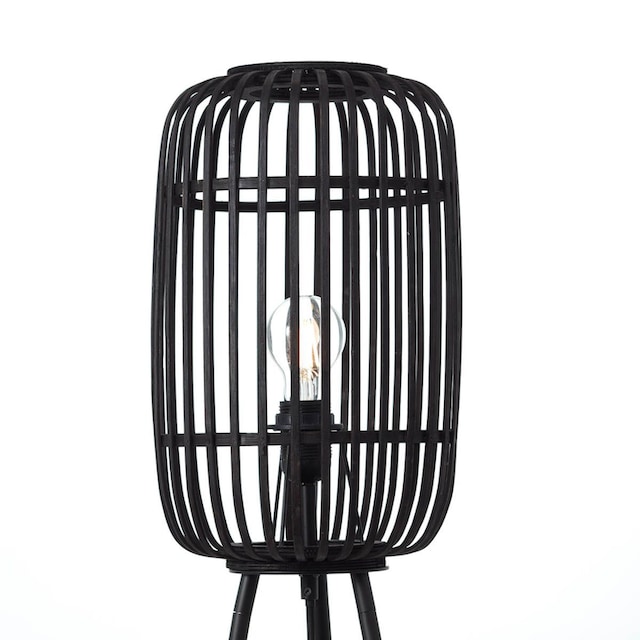 Brilliant Stehlampe »Woodrow«, 1 flammig-flammig, 130 cm Höhe, Ø 45 cm, E27,  Metall/Bambus, holz dunkel/schwarz online bestellen
