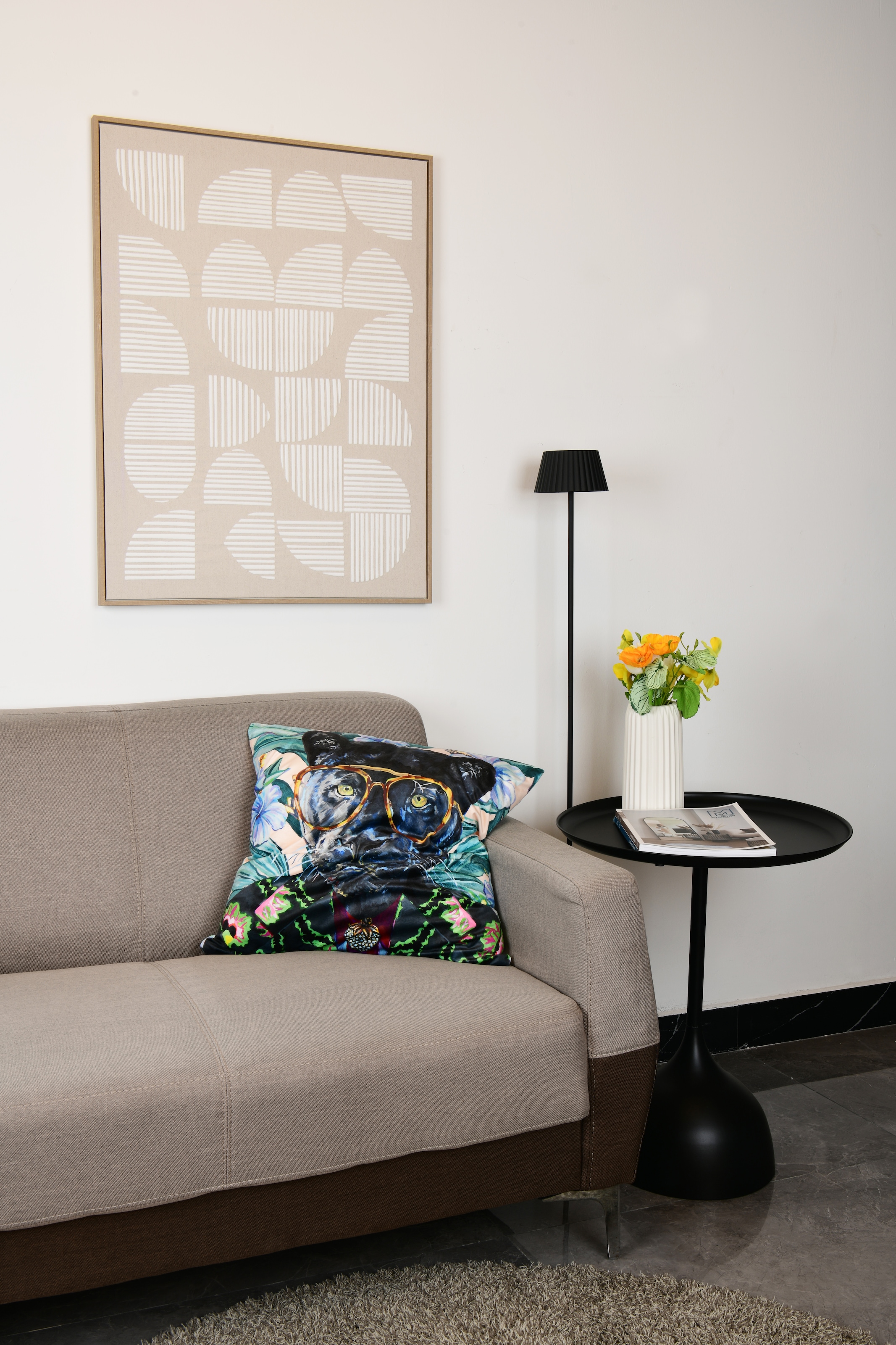 MIRRORS AND MORE Dekokissen »PANRO« gemustert, Dekokissen mit Füllung