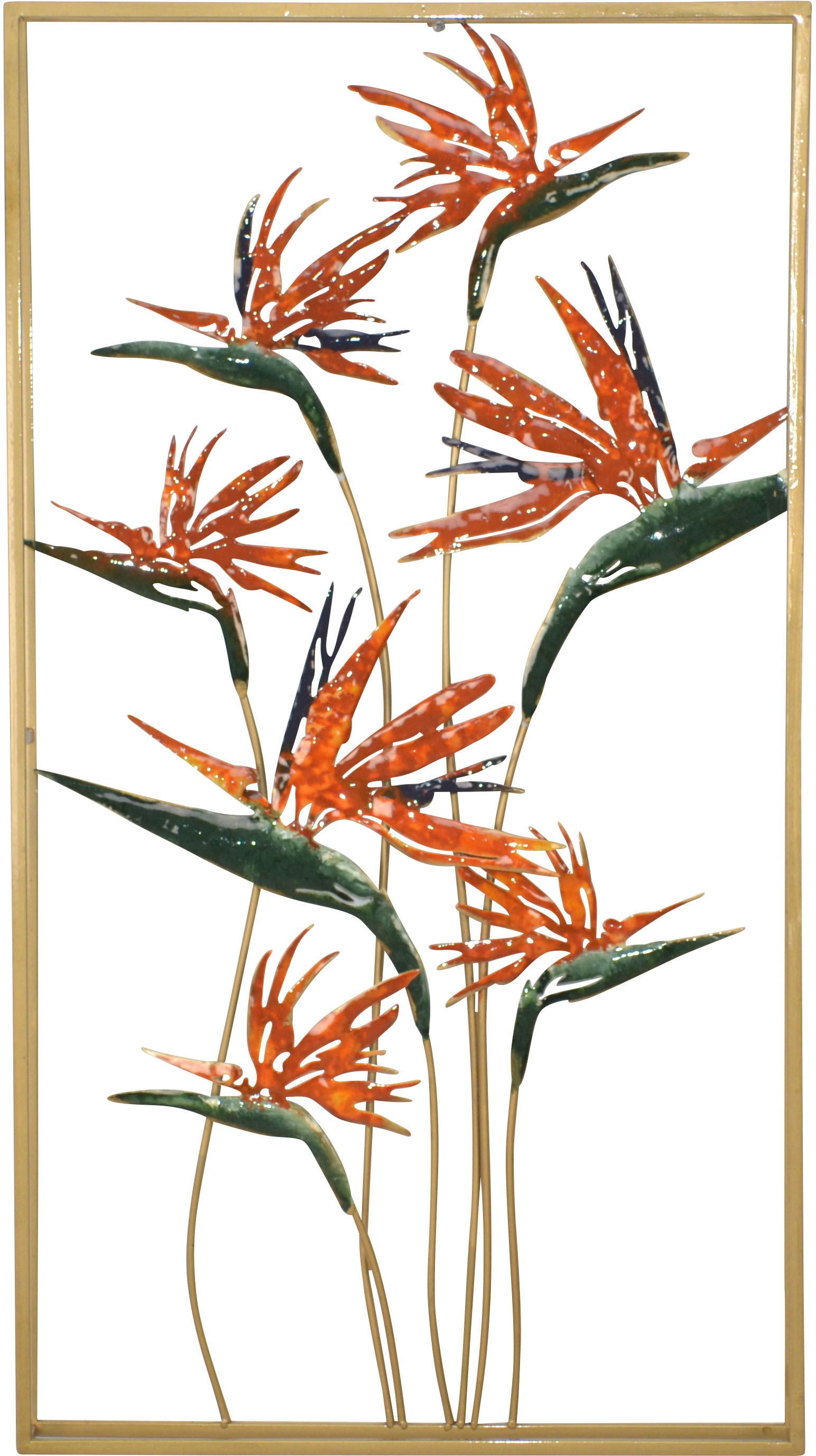 HOFMANN LIVING AND MORE Wanddekoobjekt »Wanddekoration« Strelizien, mit Rah günstig online kaufen