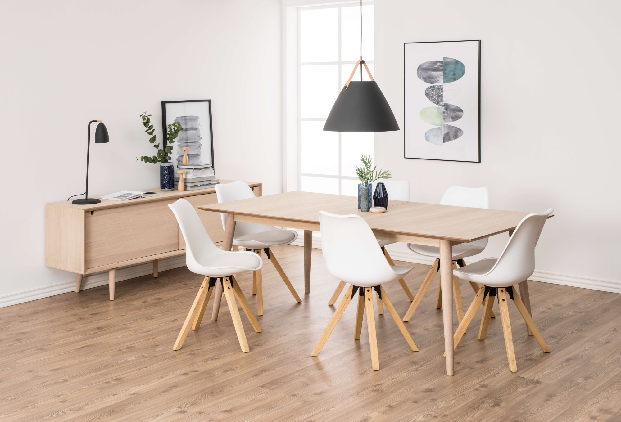 ACTONA GROUP Sideboard »Century«  mit 5 Schubladen hinter der Schiebetüren«, Eiche/furnier, Schiebetür, B: 180 cm