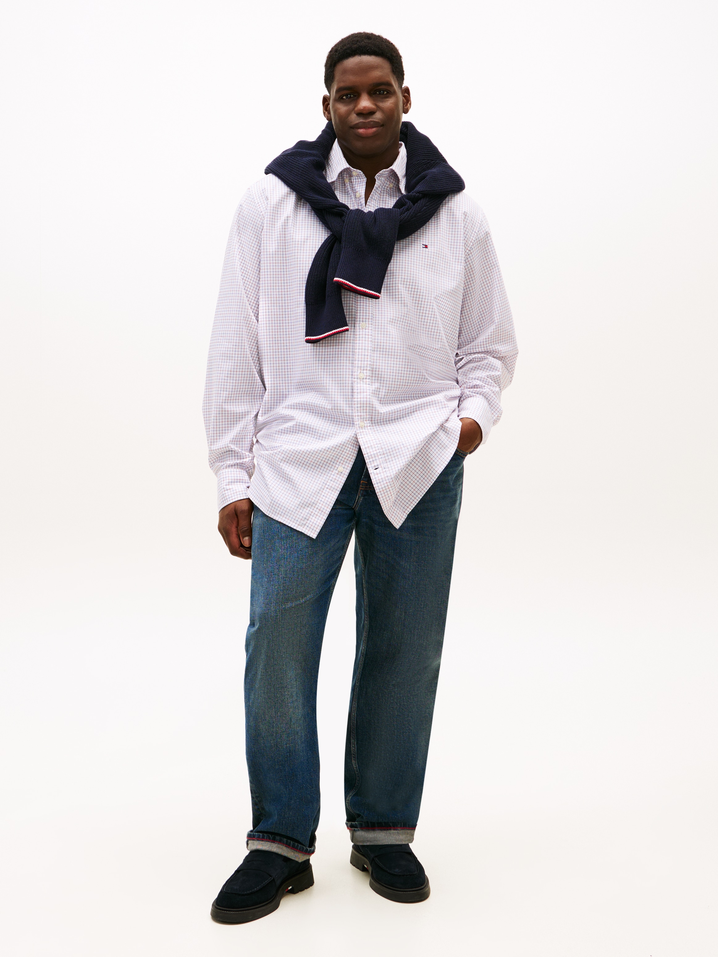 Tommy Hilfiger Big & Tall Langarmhemd »BT - CORE TATTRSALL POP«