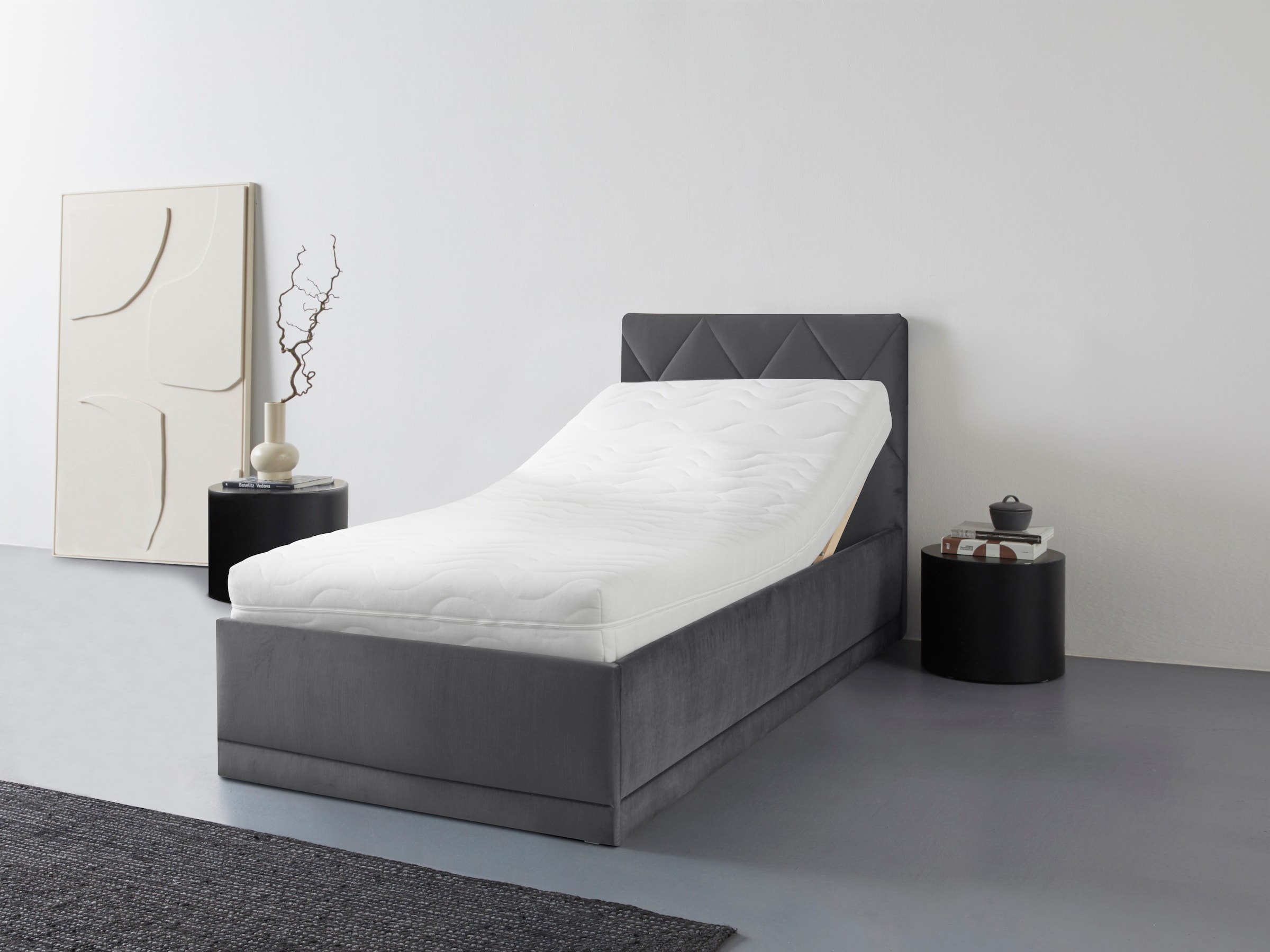 Westfalia Schlafkomfort Polsterbett »Adamas« auch mit Bettkasten, Knopfheftung mit Strasssteinen