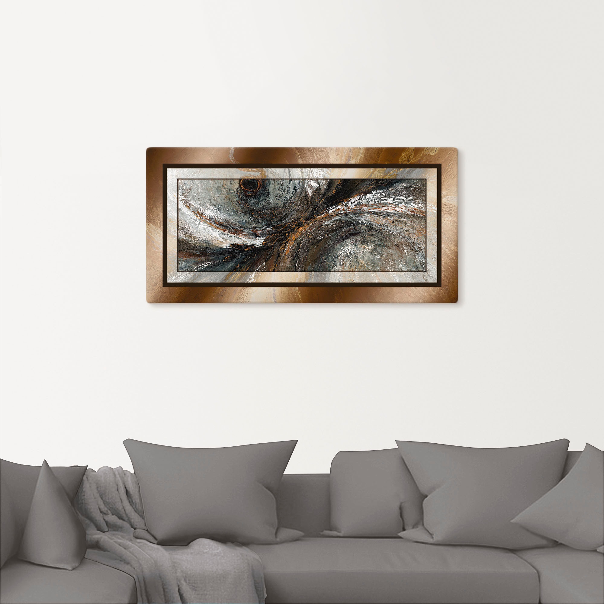 Artland Wandbild »Gold Abstrakt 2« Gegenstandslos 1 Stk. tlg. als Alubild, günstig online kaufen