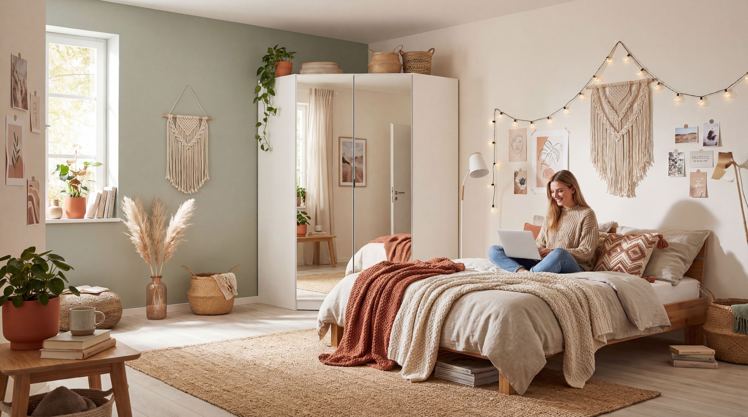 rauch Eckkleiderschrank »Kleiderschrank Schrank Ankleidezimmer Schlafzimmer Garderobe ONTARIO« mit vollflächig aufgelegtem Spiegel,  voll ausgestattet mit großzügigem Stauraum MADE IN GERMANY