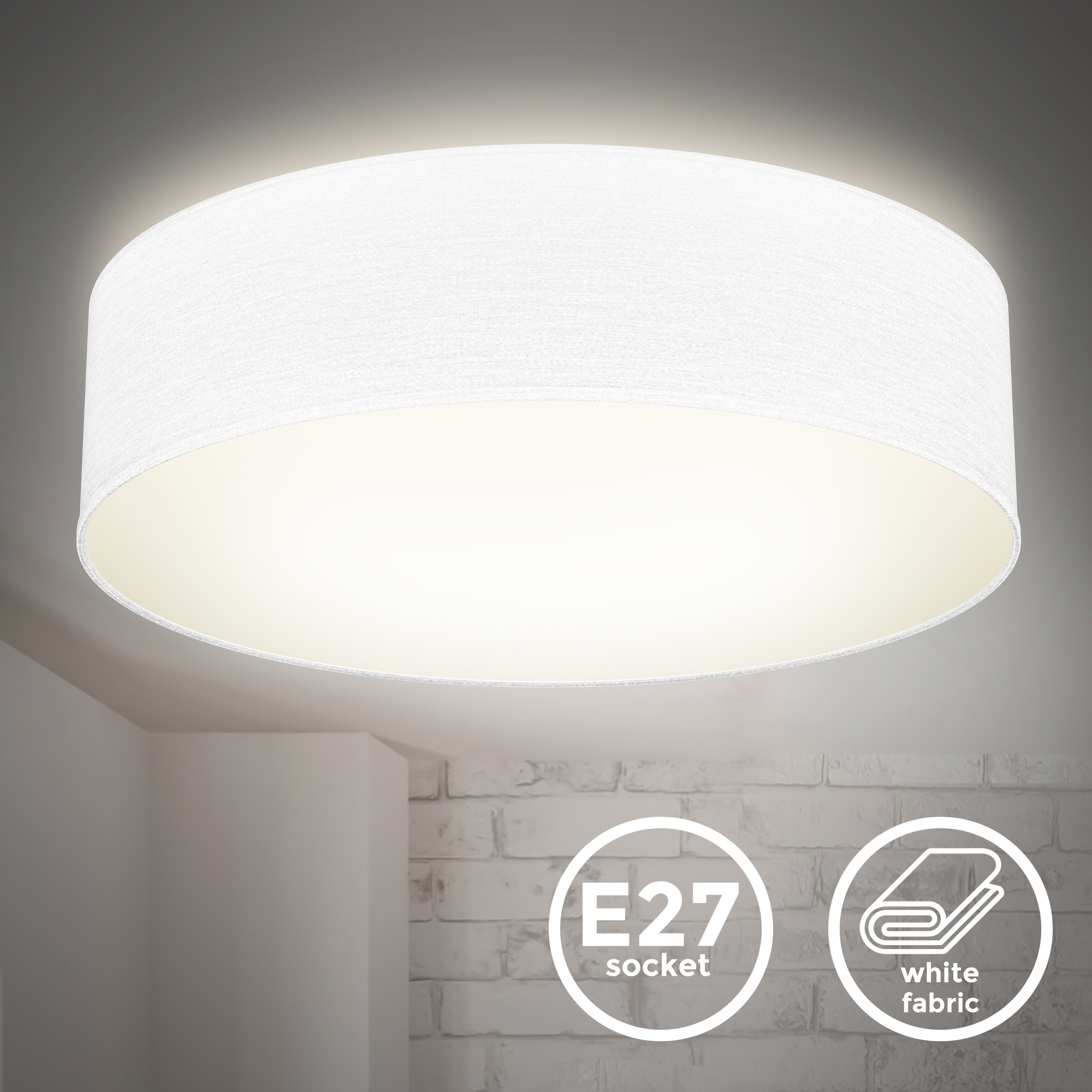 B.K.Licht LED Deckenleuchte, 2 flammig, Leuchtmittel E27   ohne Leuchtmitte günstig online kaufen