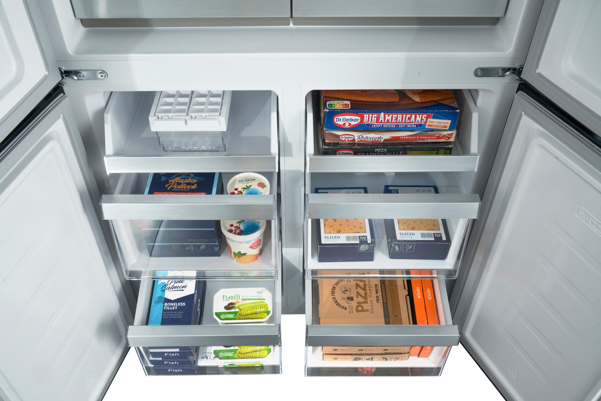 Hanseatic Multi Door »HCDA19090CBI« 190,5 cm hoch 91 cm breit NoFrost, Multizone, Display, Türalarm